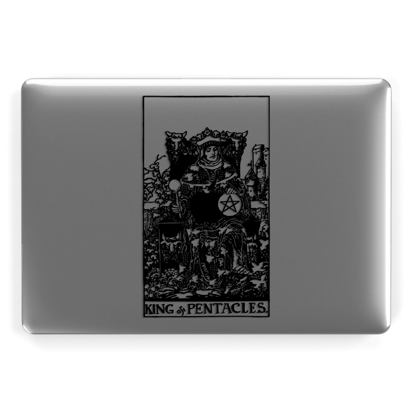 King of Pentacles Monochrome Apple MacBook Case