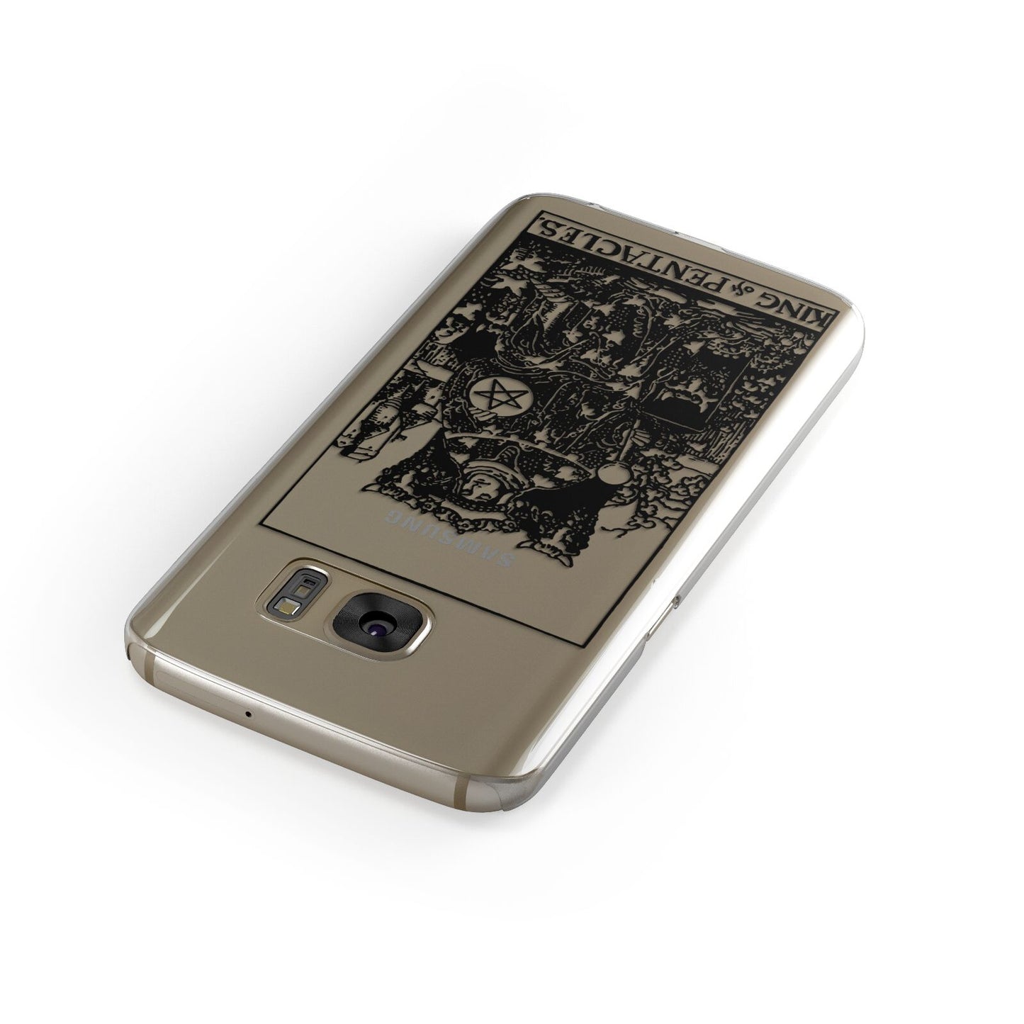 King of Pentacles Monochrome Samsung Galaxy Case Front Close Up