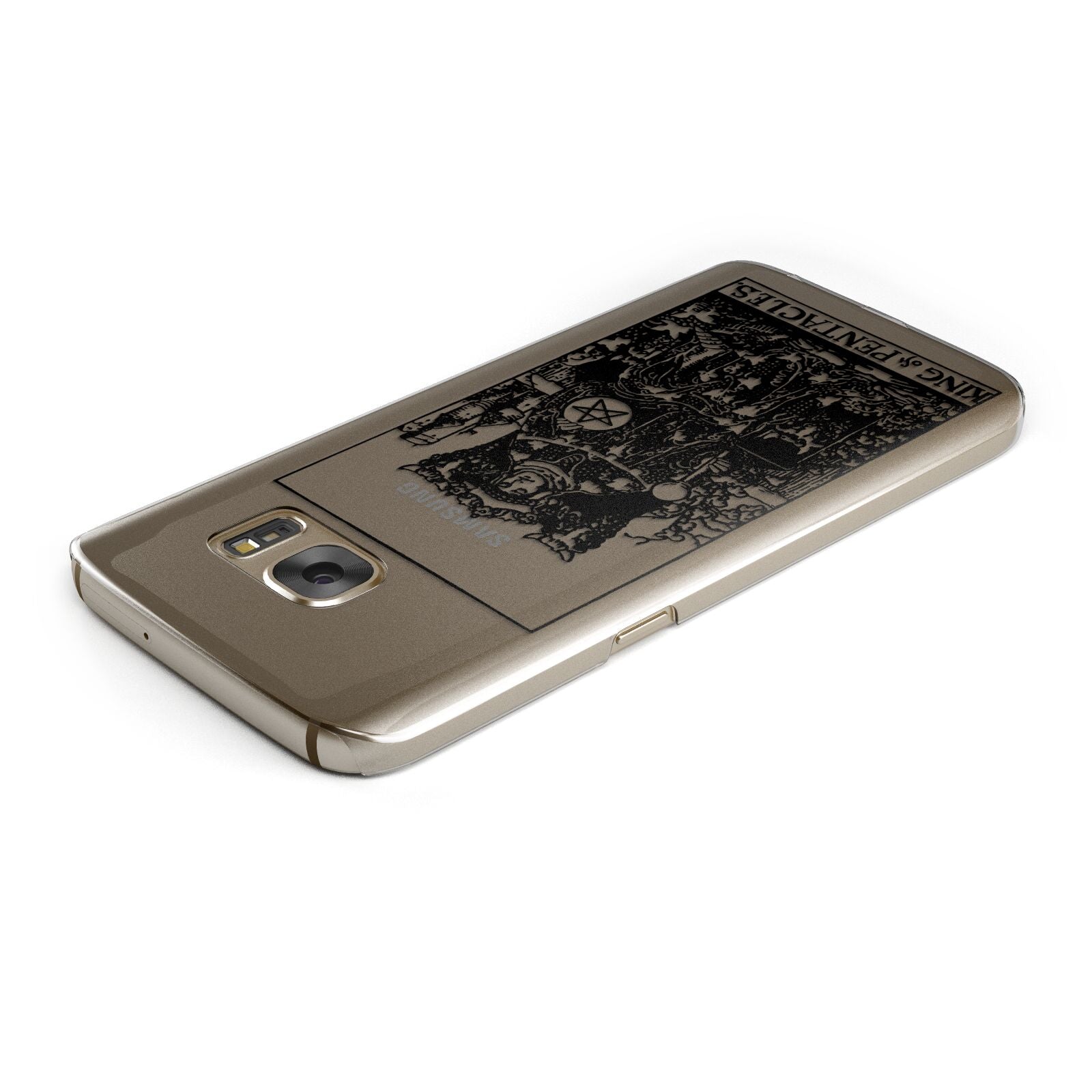 King of Pentacles Monochrome Samsung Galaxy Case Top Cutout