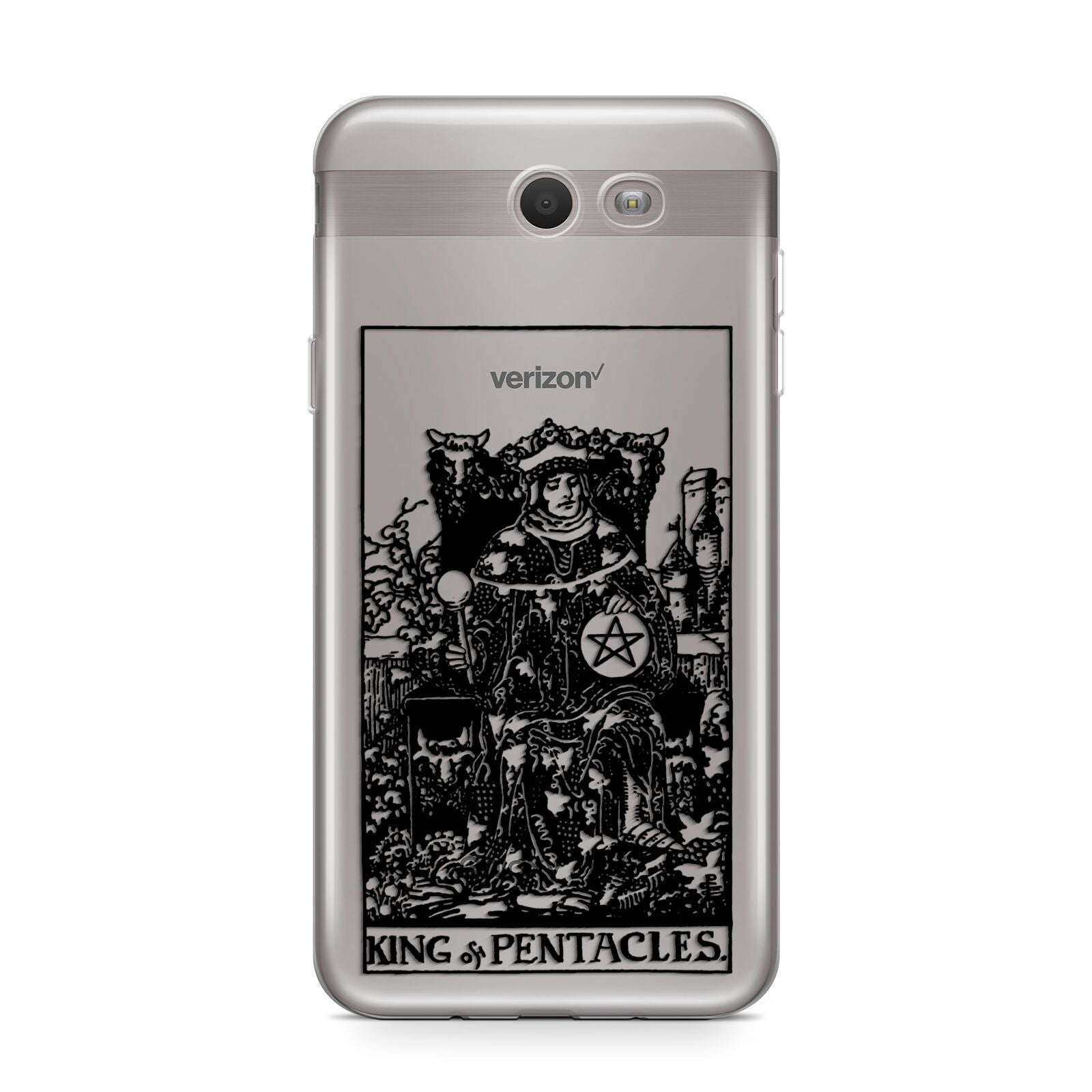 King of Pentacles Monochrome Samsung Galaxy J7 2017 Case