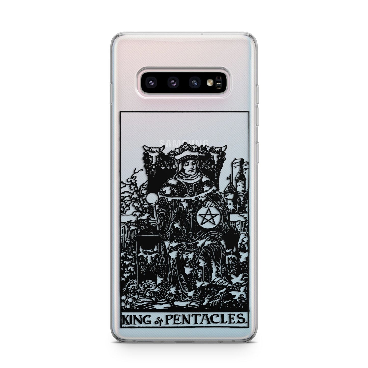 King of Pentacles Monochrome Samsung Galaxy S10 Plus Case