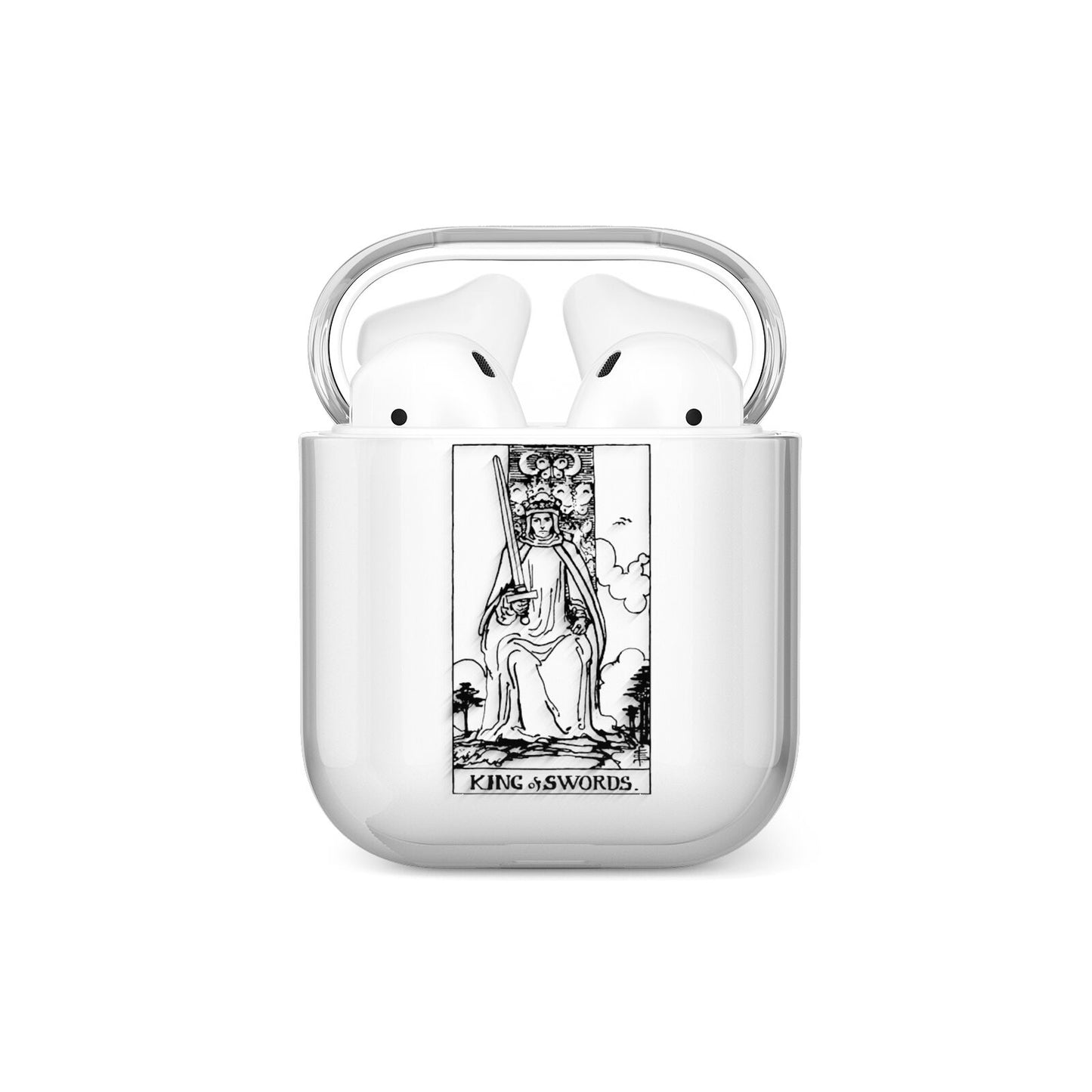 King of Swords Monochrome AirPods Case