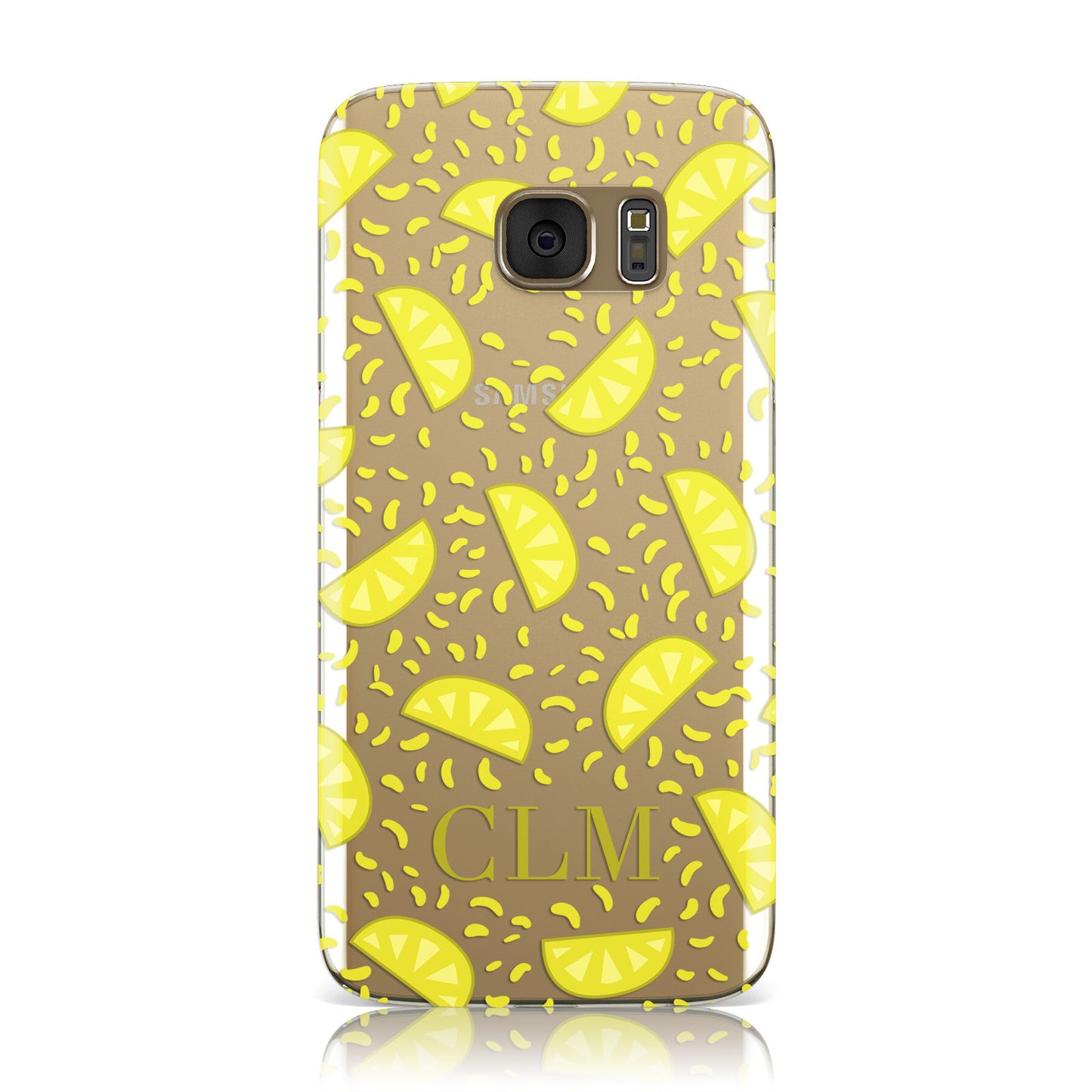 Personalised Lemons Initials Clear Samsung Galaxy Case