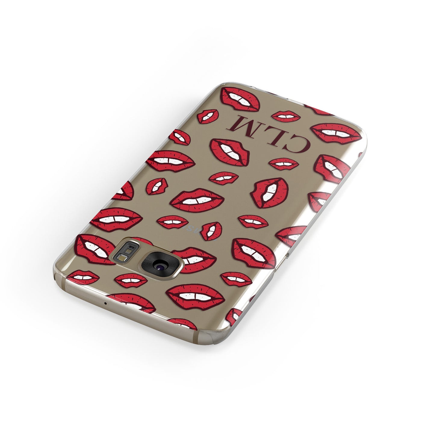 Personalised Lips Initials Samsung Galaxy Case Front Close Up