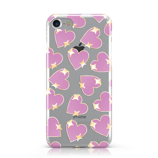 Love Heart Transparent Apple iPhone Case