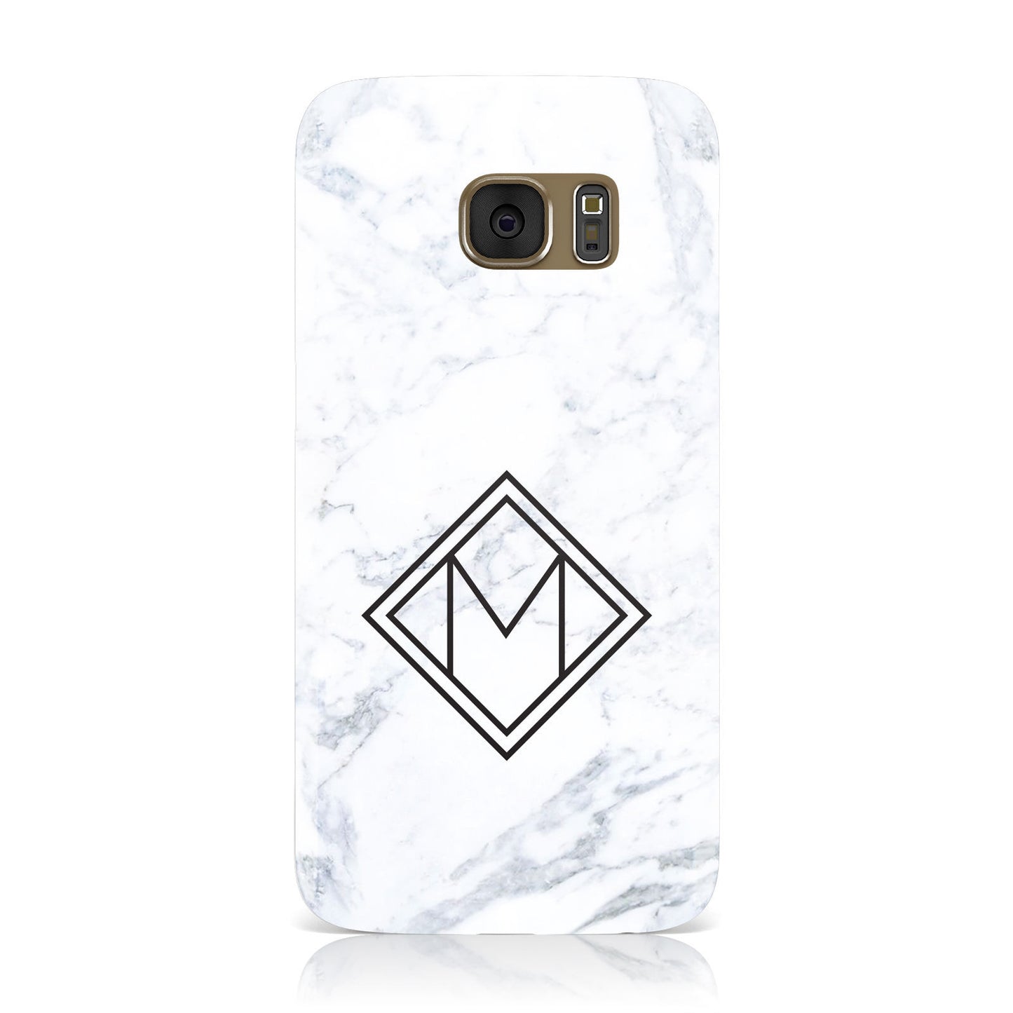 Personalised Marble Customised Initials Samsung Galaxy Case