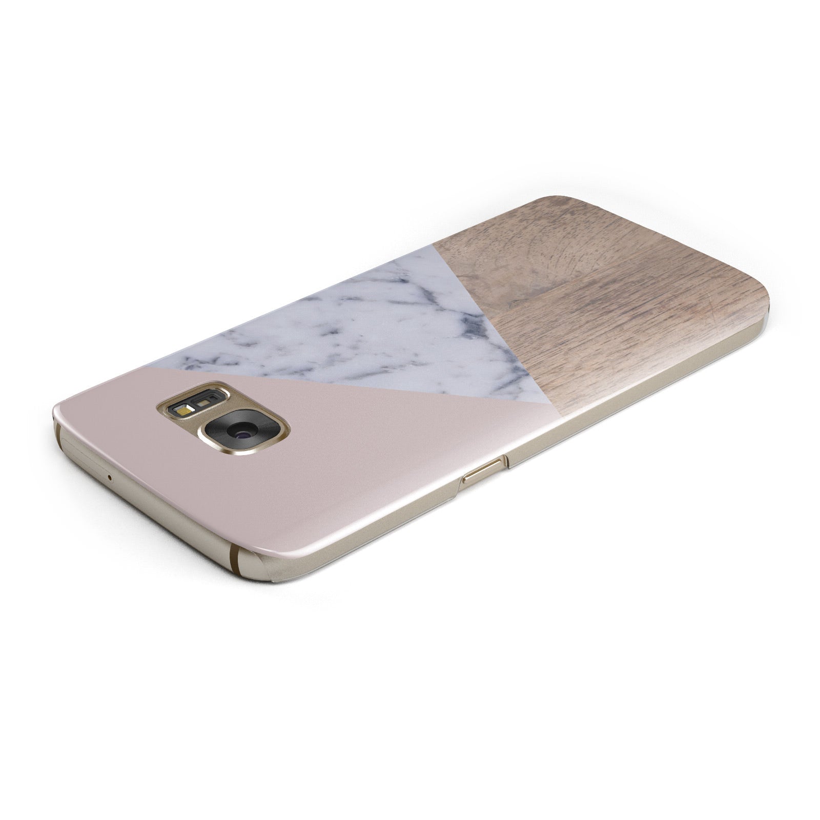 Marble Wood Geometric 7 Samsung Galaxy Case Top Cutout