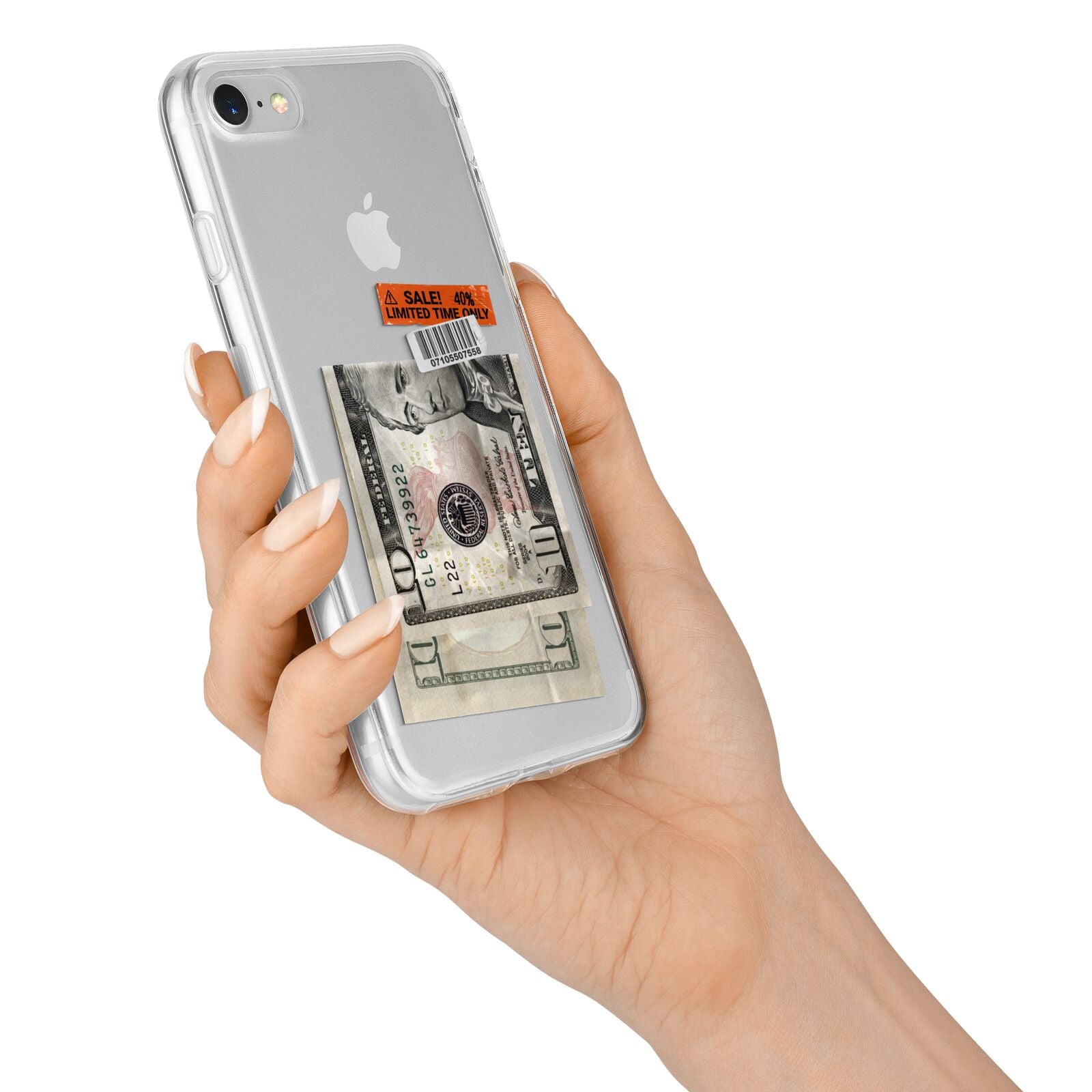 Money and Sale Sticker iPhone 7 Bumper Case on Silver iPhone Alternative Image