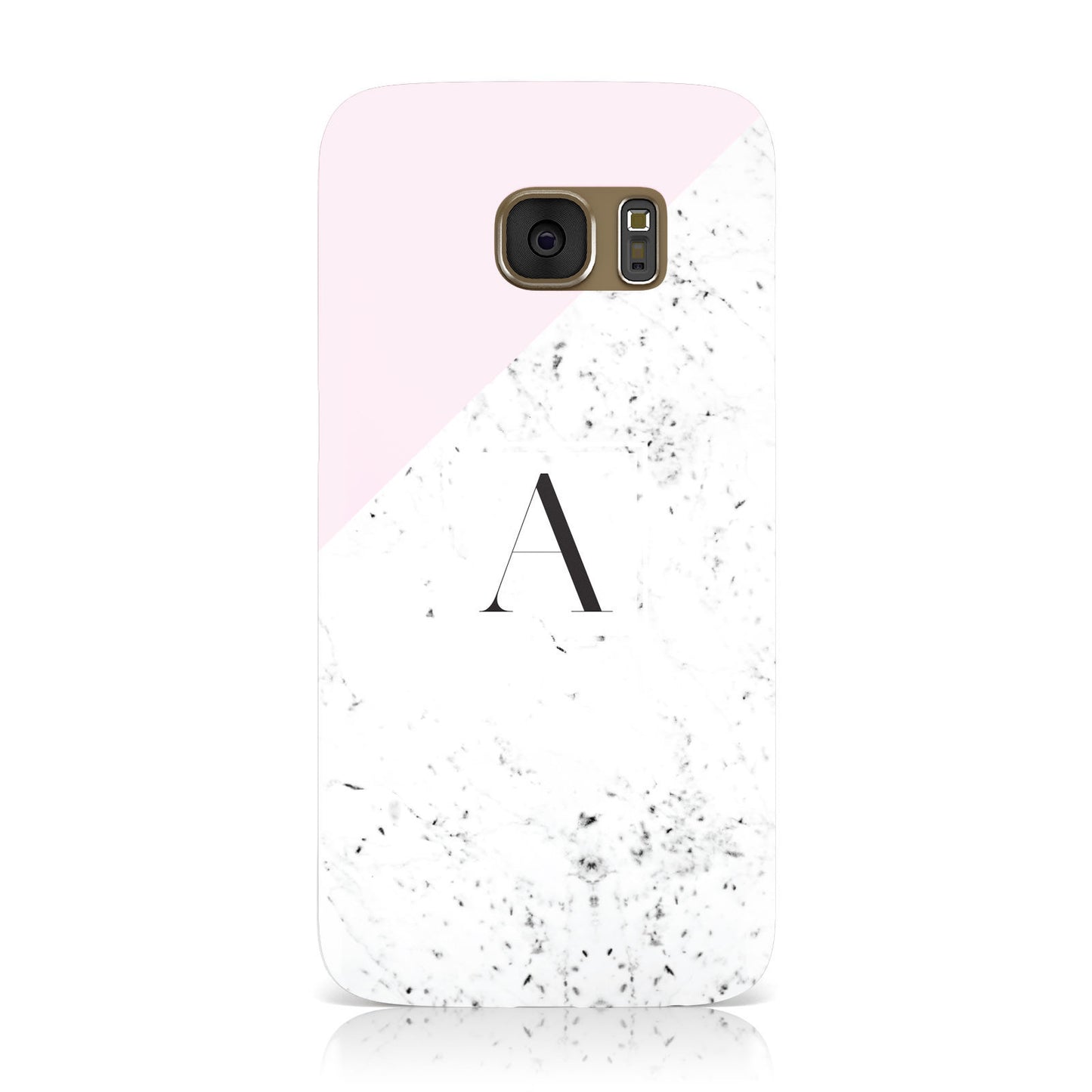 Personalised Monogram Initial Letter Marble Samsung Galaxy Case