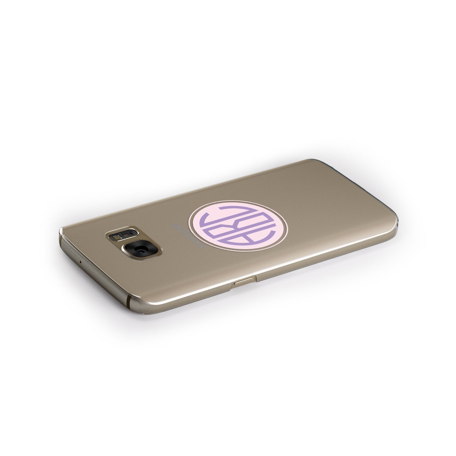 Personalised Monogram Initials Custom Clear Samsung Galaxy Case Side Close Up