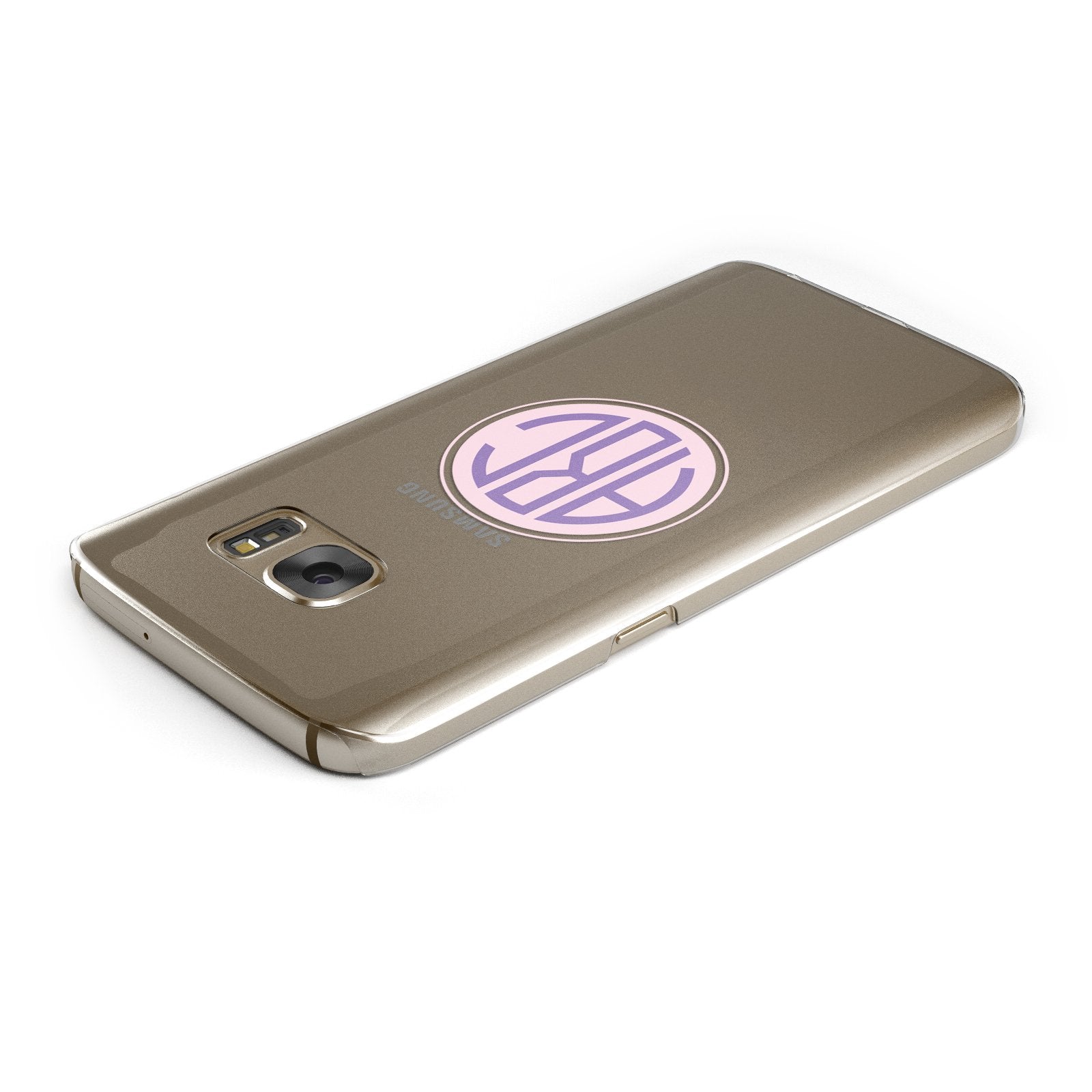 Personalised Monogram Initials Custom Clear Samsung Galaxy Case Top Cutout