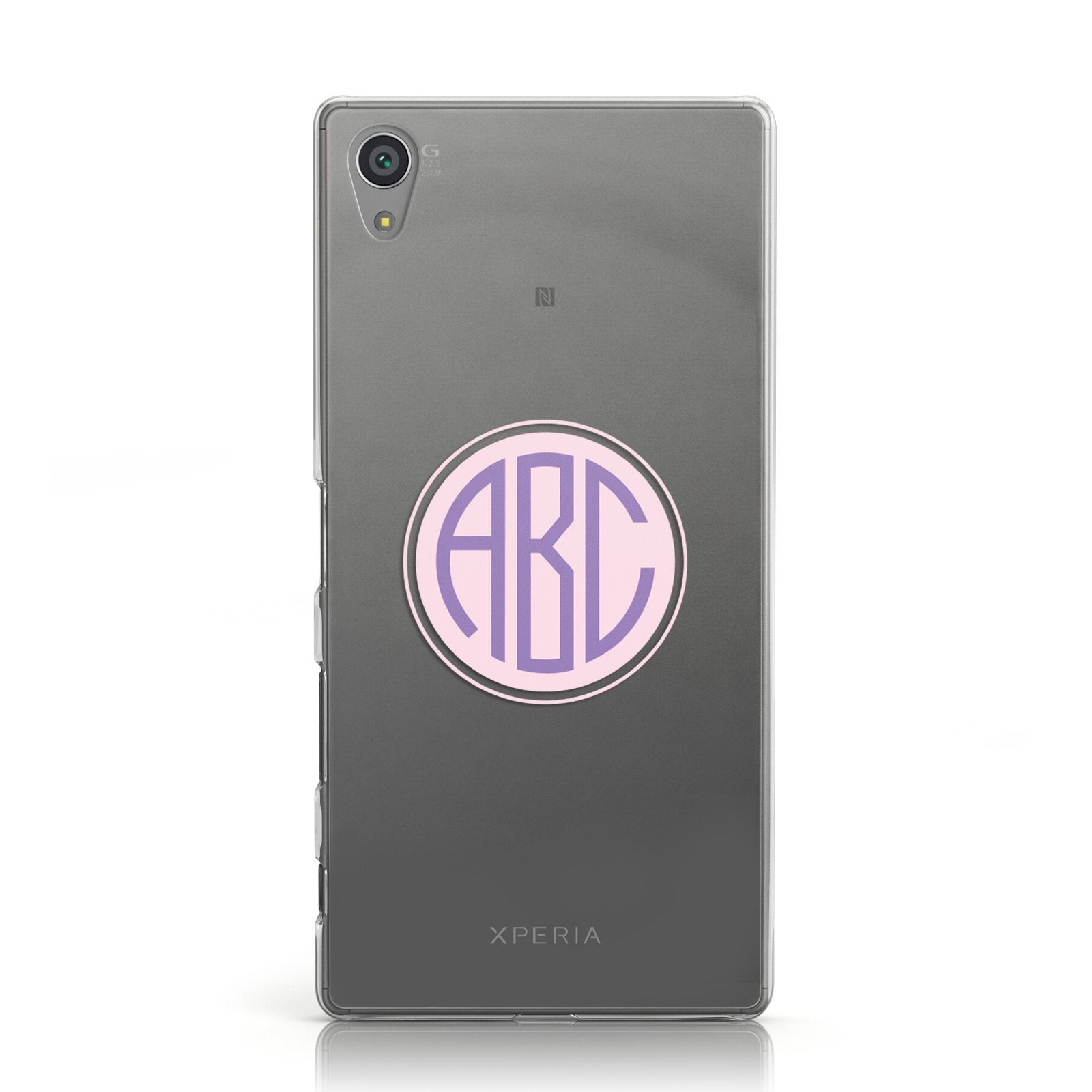 Personalised Monogram Initials Custom Clear Sony Xperia Case