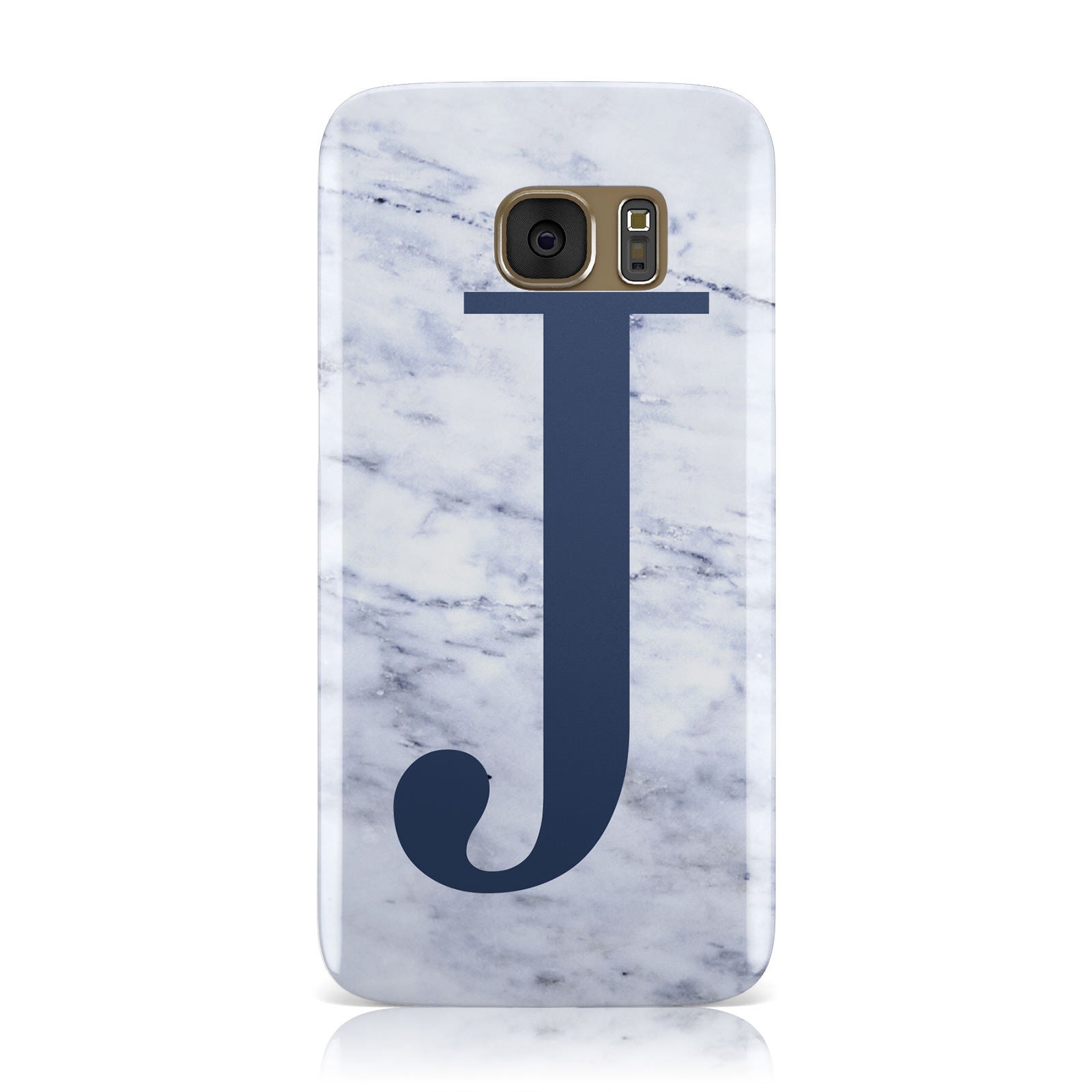 Navy Blue Single Initial Samsung Galaxy Case