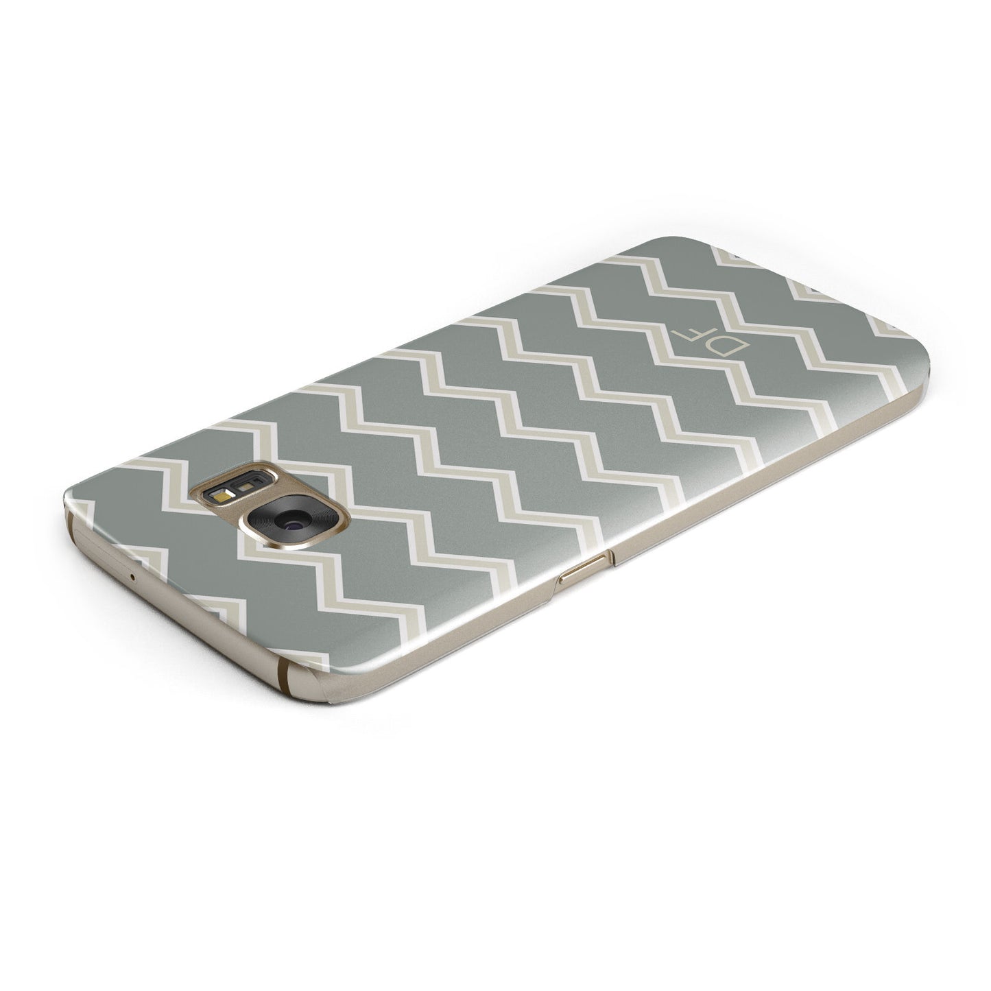 Personalised 2 Tone Chevron Samsung Galaxy Case Top Cutout