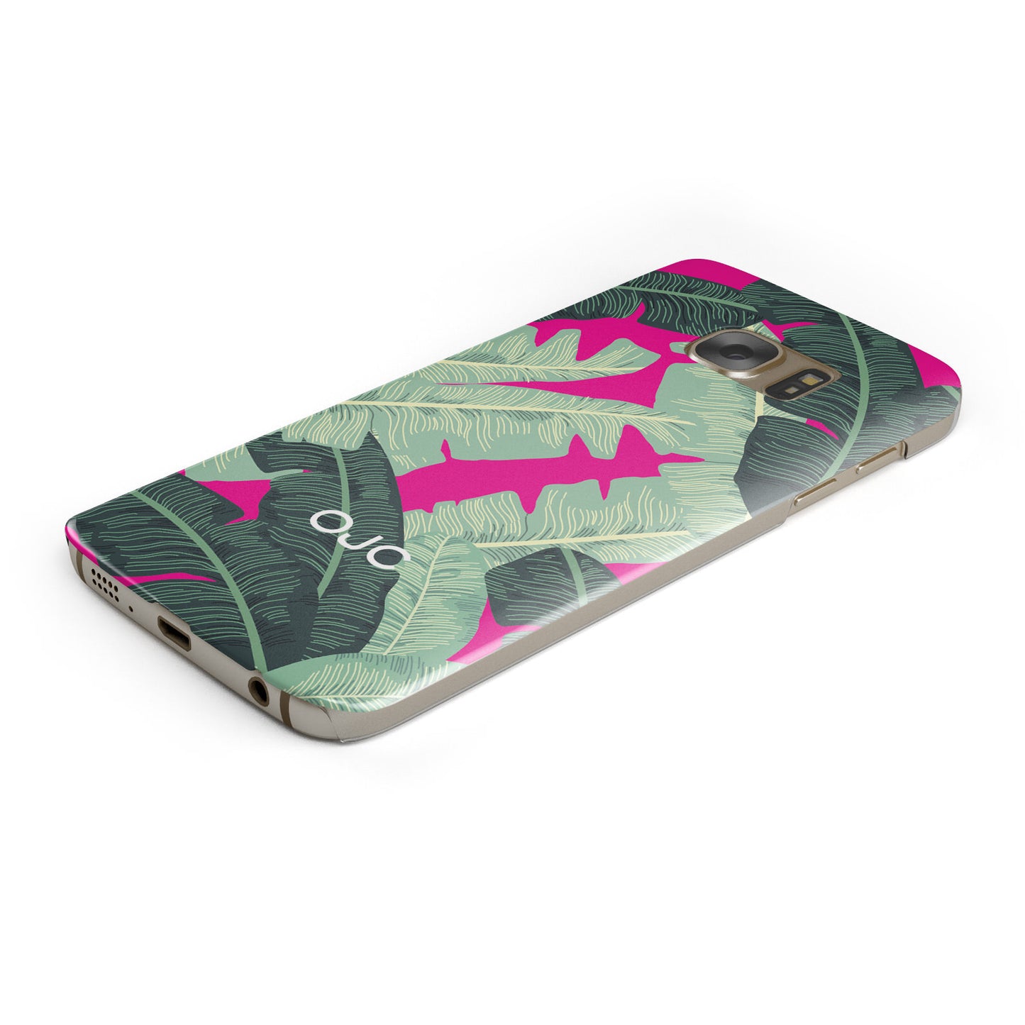 Personalised Banana Leaves Samsung Galaxy Case Bottom Cutout