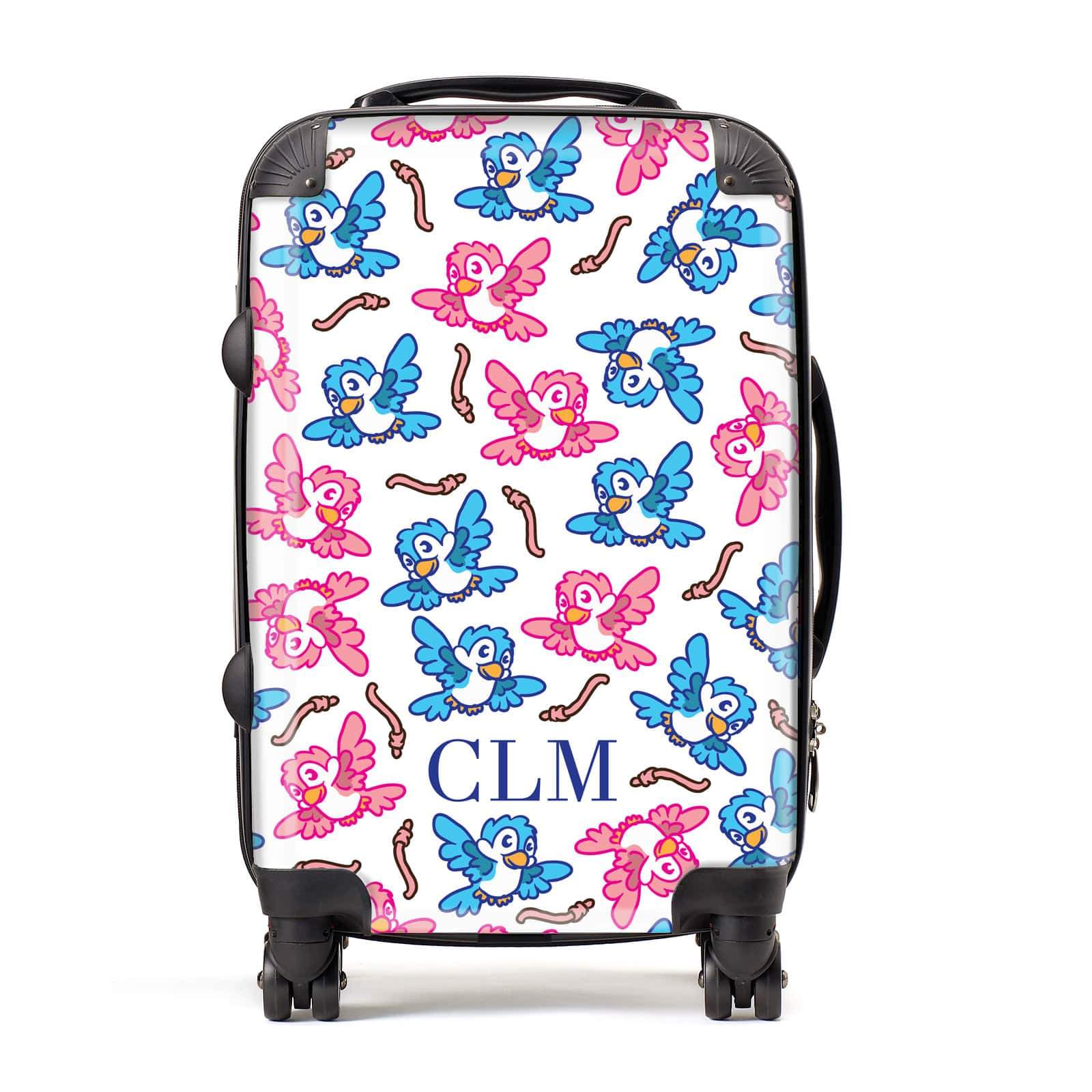 Personalised Birds Initials Suitcase