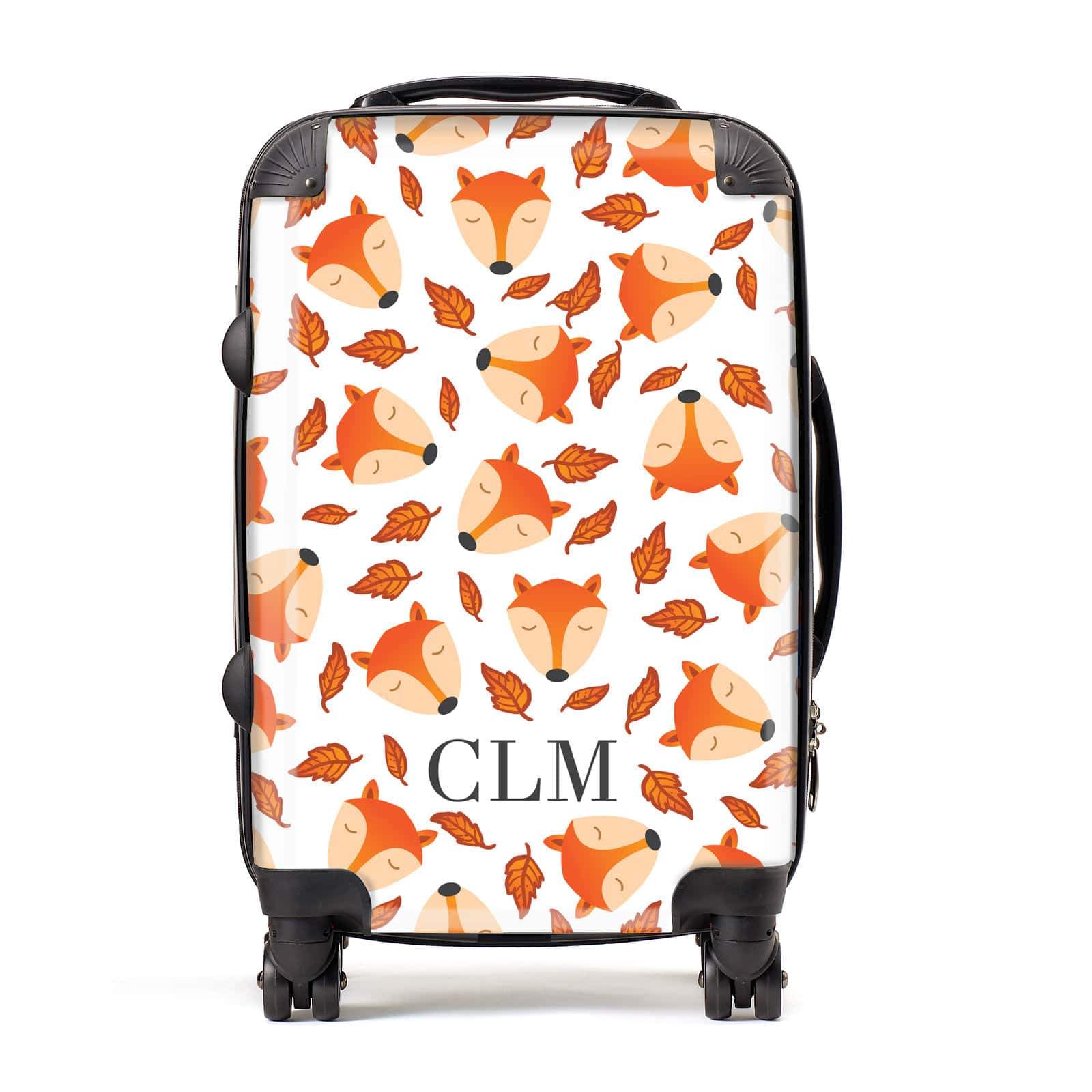 Personalised Fox Initials Suitcase