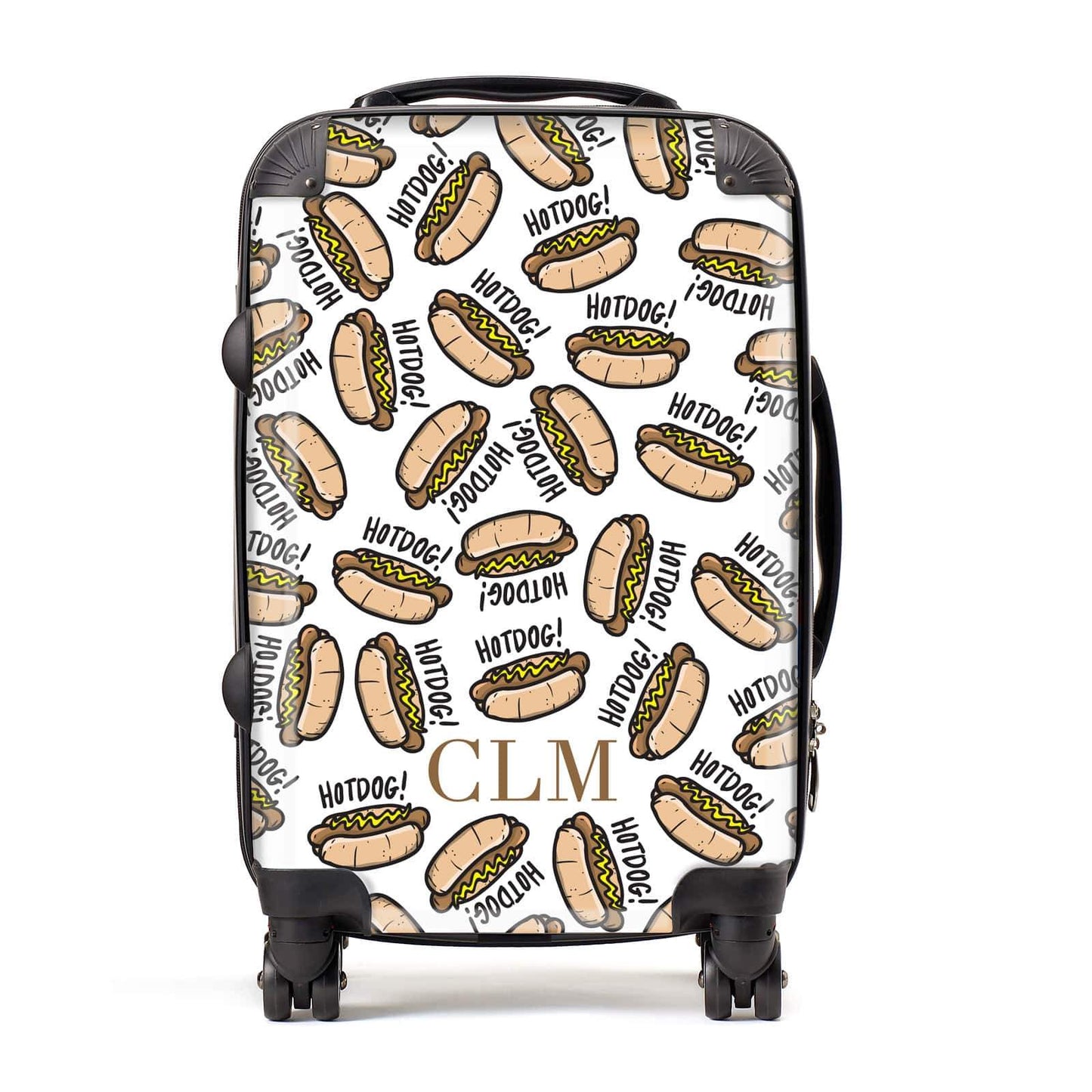 Personalised Hot Dog Initials Suitcase