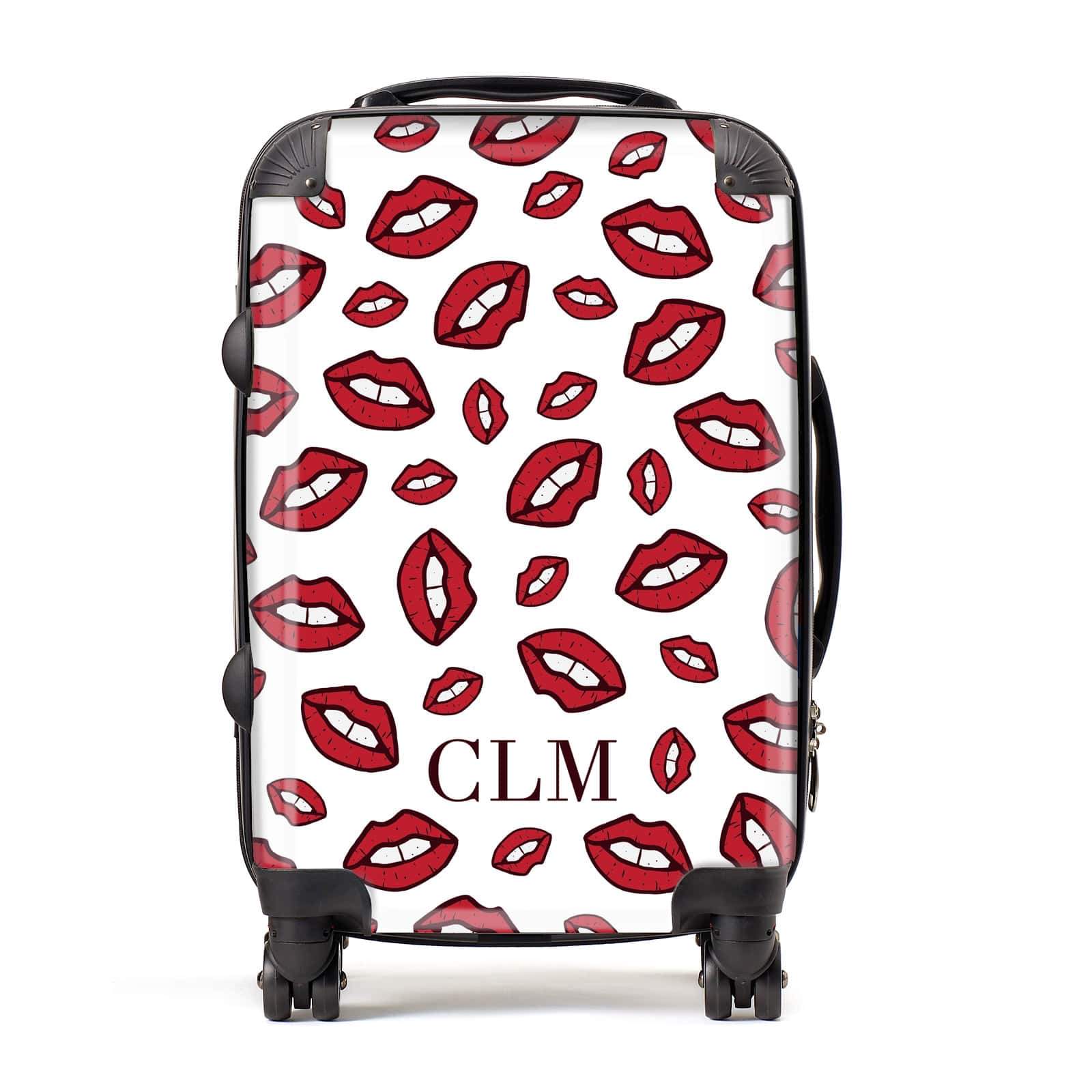 Personalised Lips Initials Suitcase