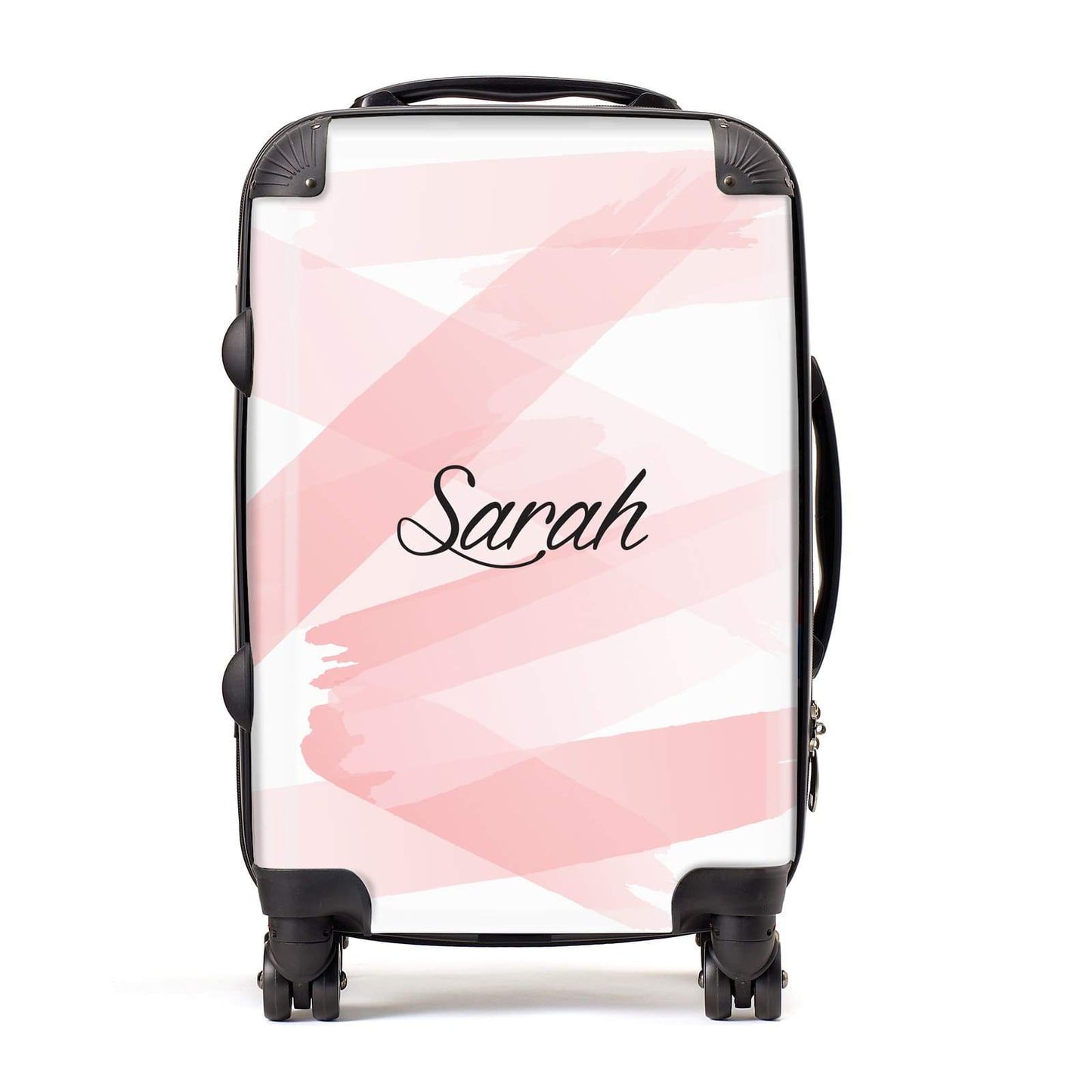 Personalised Pink Watercolour & Name Suitcase