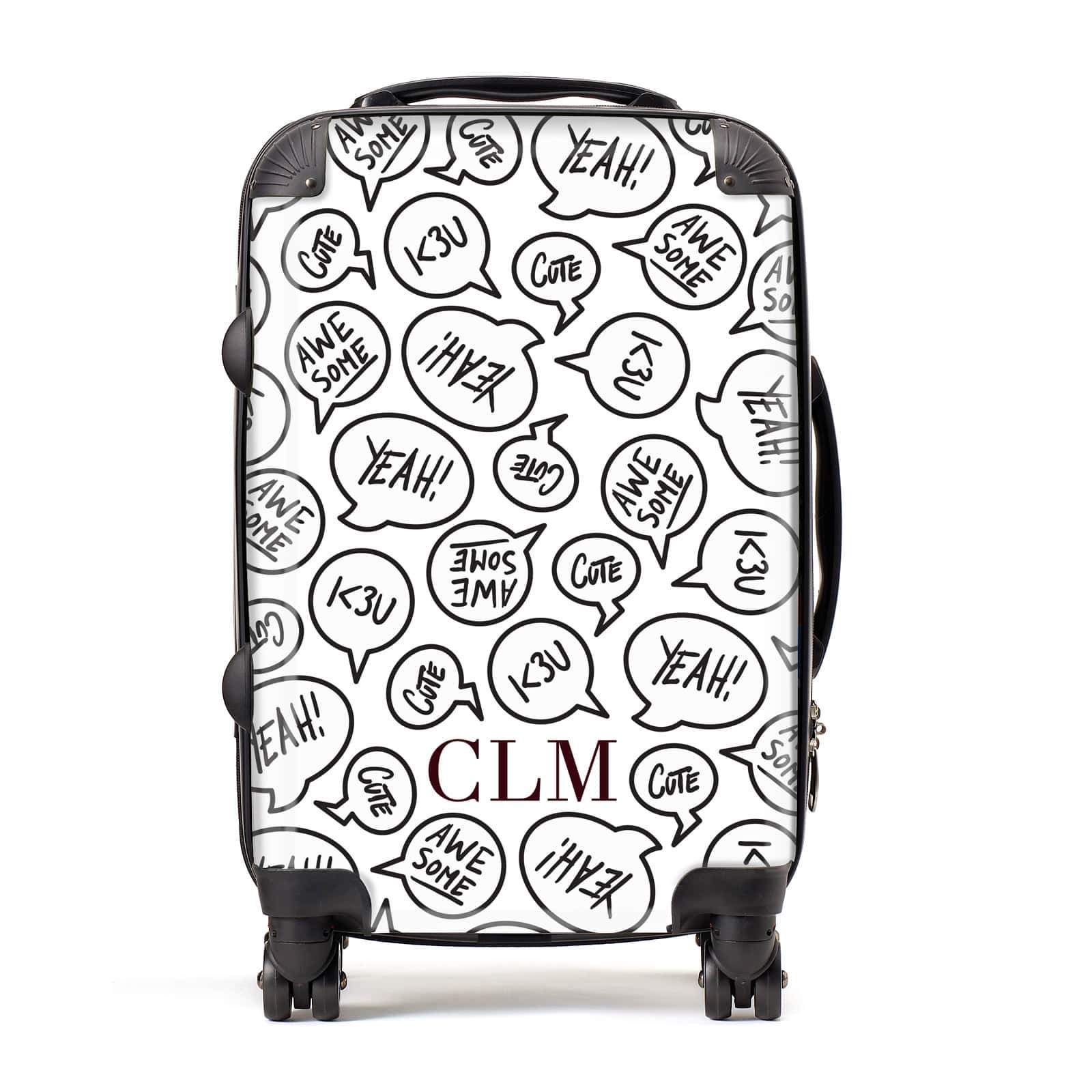 Personalised Sayings With Initials Suitcase