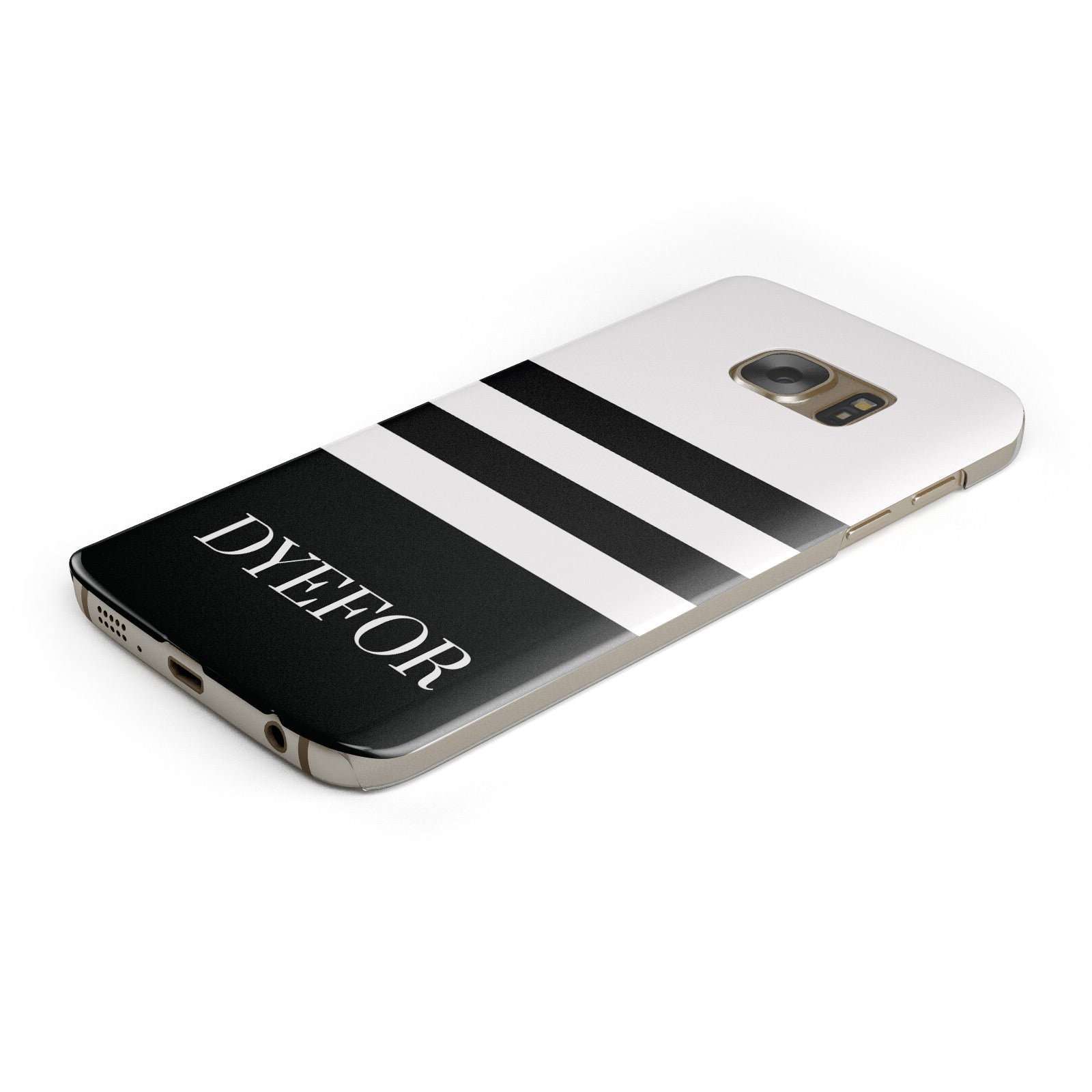 Personalised Striped Name Samsung Galaxy Case Bottom Cutout