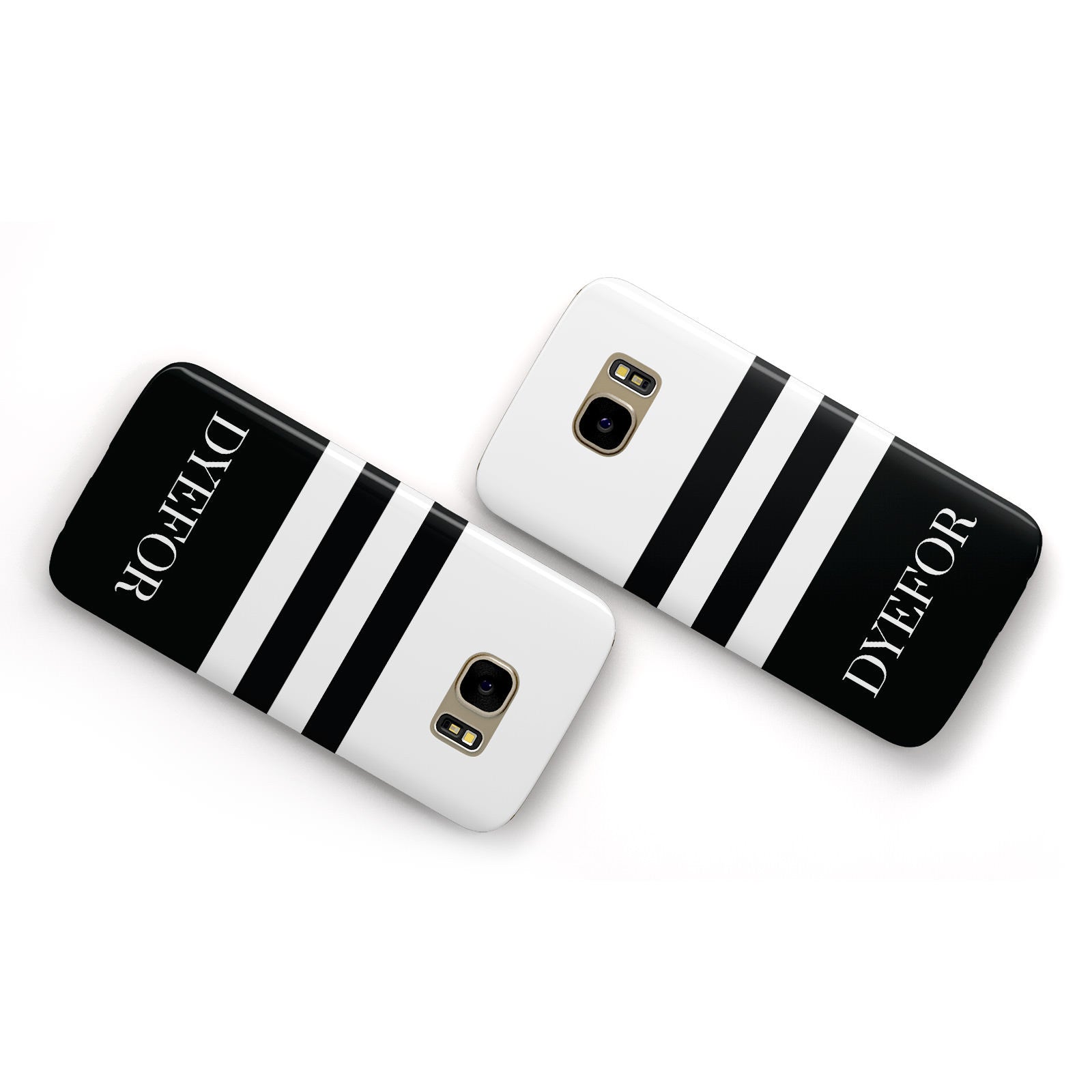 Personalised Striped Name Samsung Galaxy Case Flat Overview