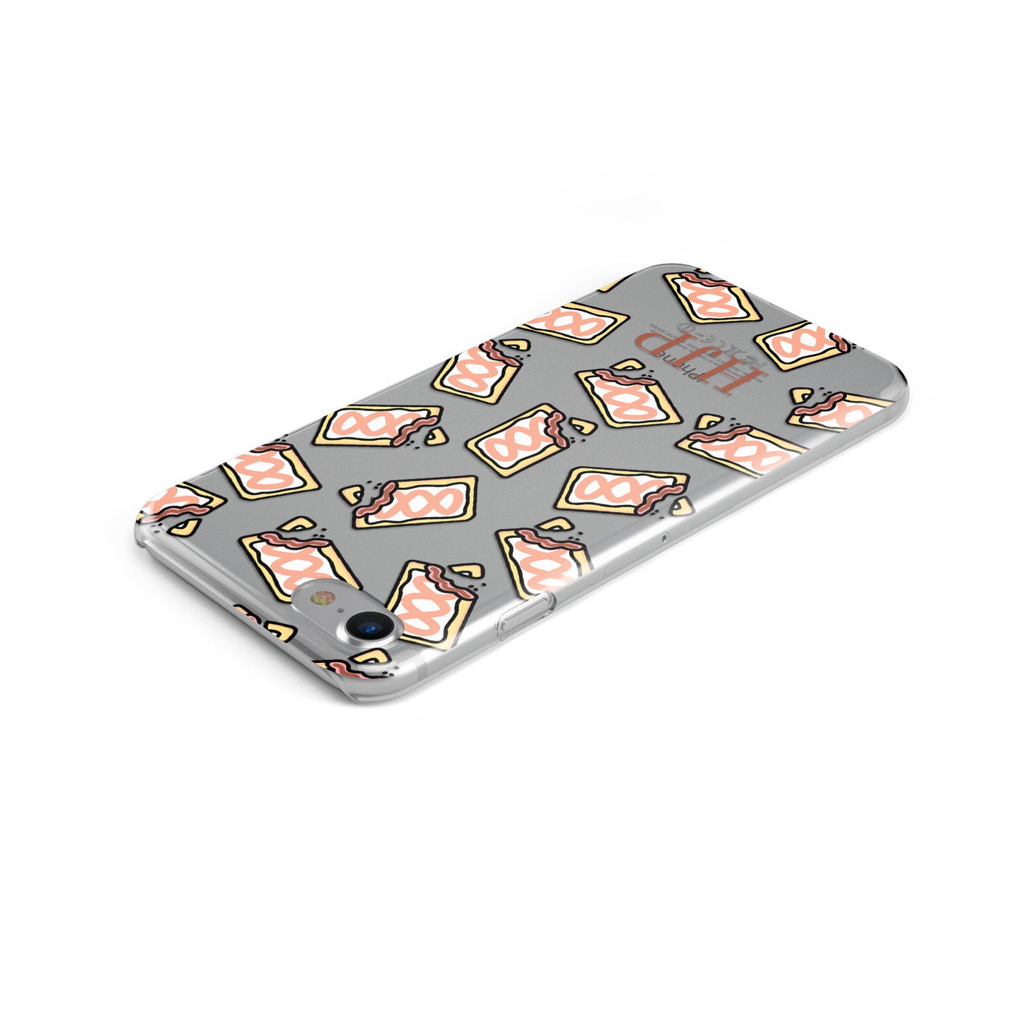 Personalised Pop Tarts Clear Initials Custom Apple iPhone Case Top Cutout