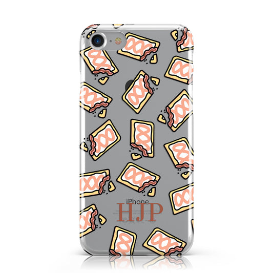 Personalised Pop Tarts Clear Initials Custom Apple iPhone Case