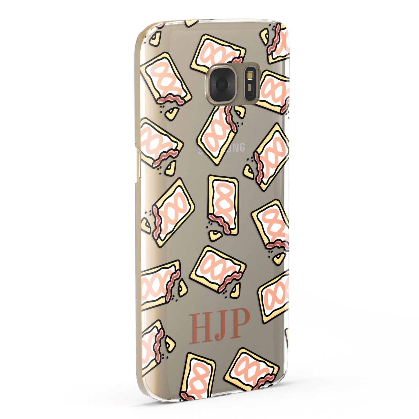 Personalised Pop Tarts Clear Initials Samsung Galaxy Case Fourty Five Degrees