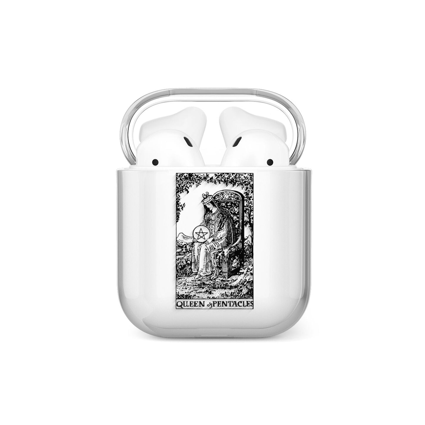 Queen of Pentacles Monochrome AirPods Case