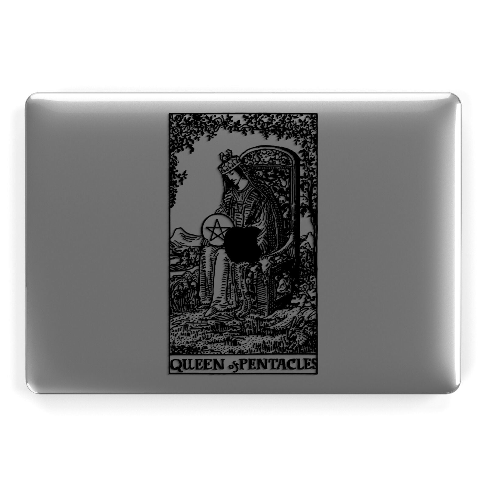 Queen of Pentacles Monochrome Apple MacBook Case