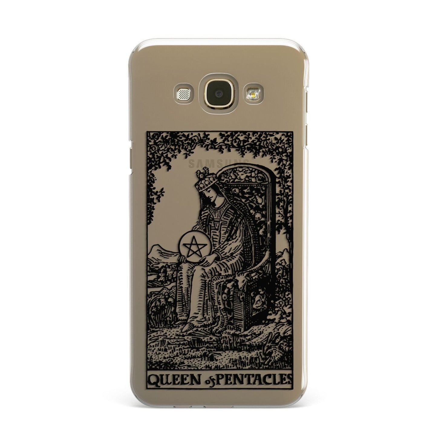 Queen of Pentacles Monochrome Samsung Galaxy A8 Case