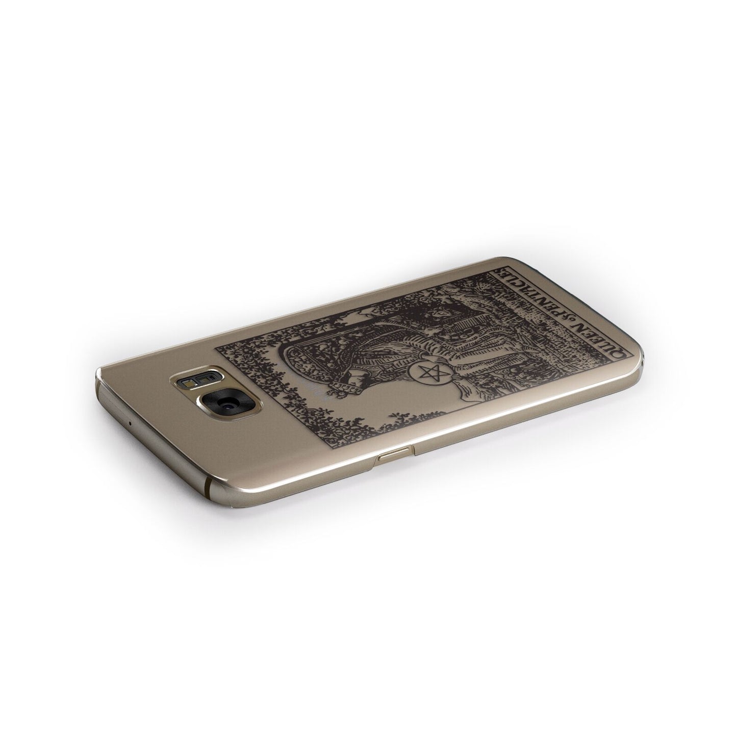 Queen of Pentacles Monochrome Samsung Galaxy Case Side Close Up