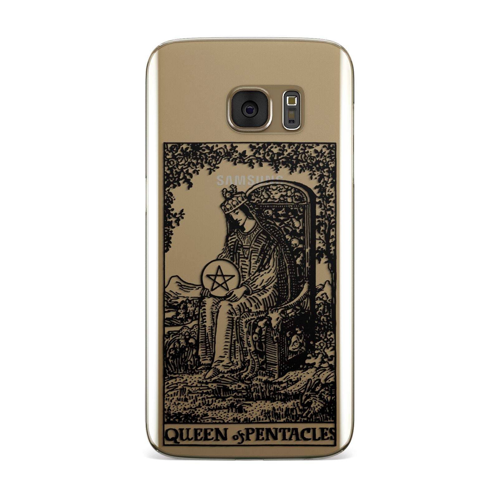 Queen of Pentacles Monochrome Samsung Galaxy Case