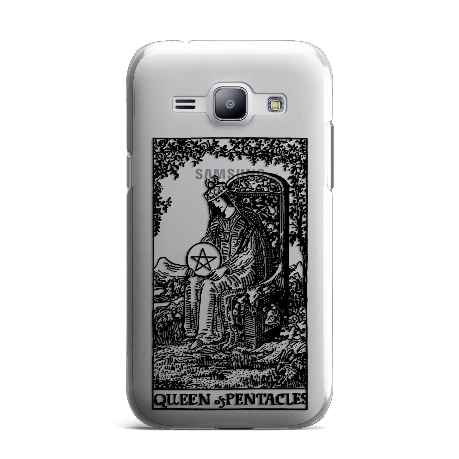 Queen of Pentacles Monochrome Samsung Galaxy J1 2015 Case