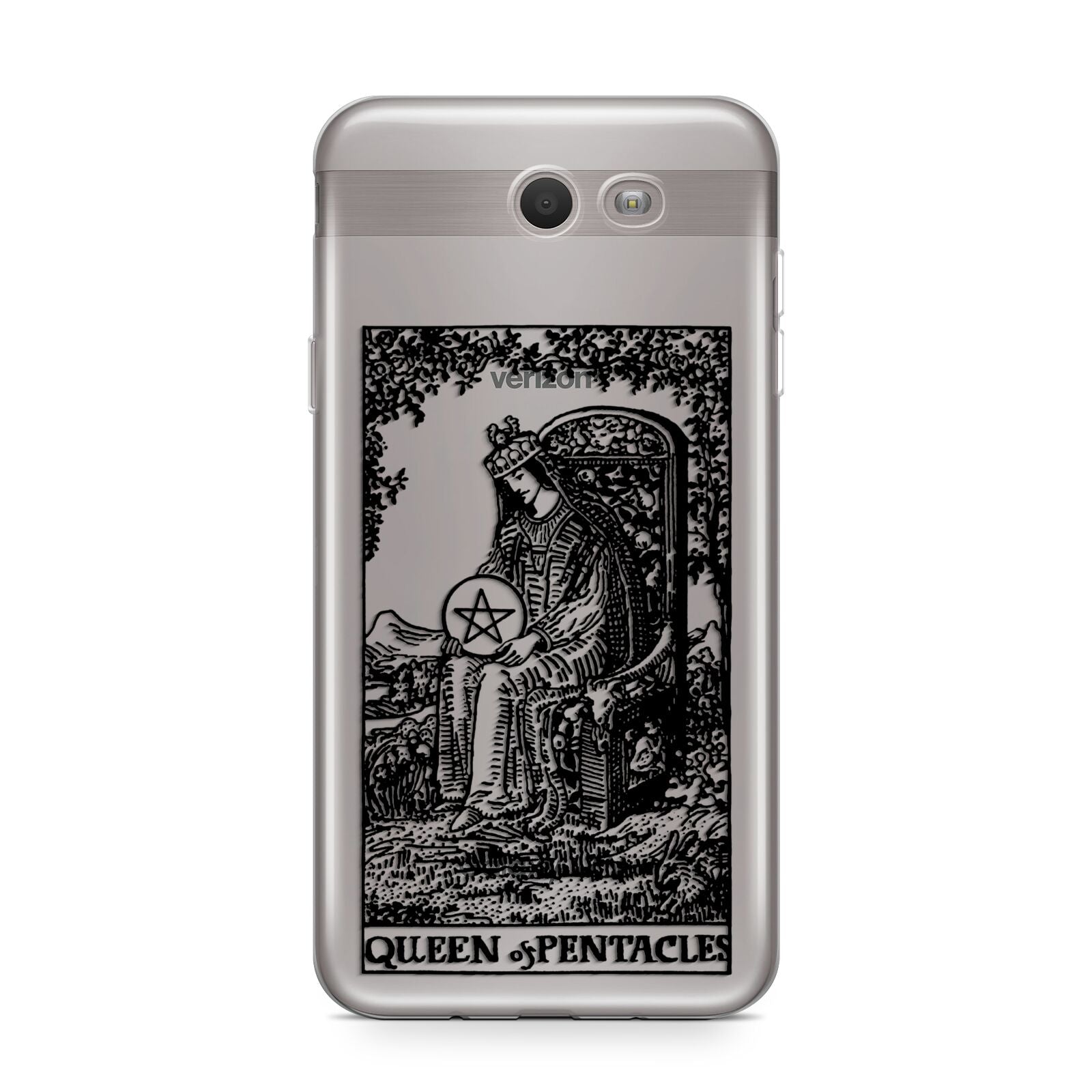 Queen of Pentacles Monochrome Samsung Galaxy J7 2017 Case