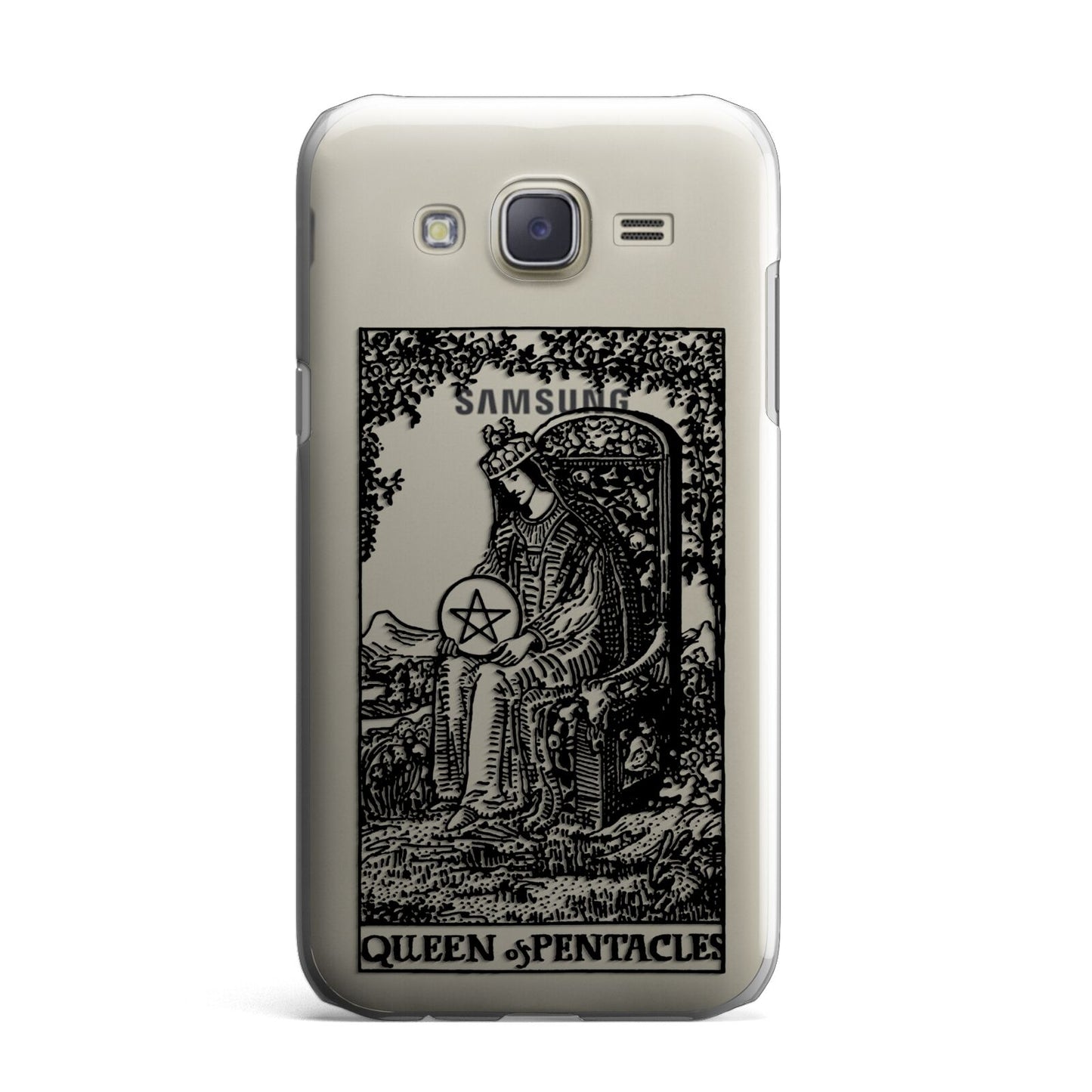 Queen of Pentacles Monochrome Samsung Galaxy J7 Case