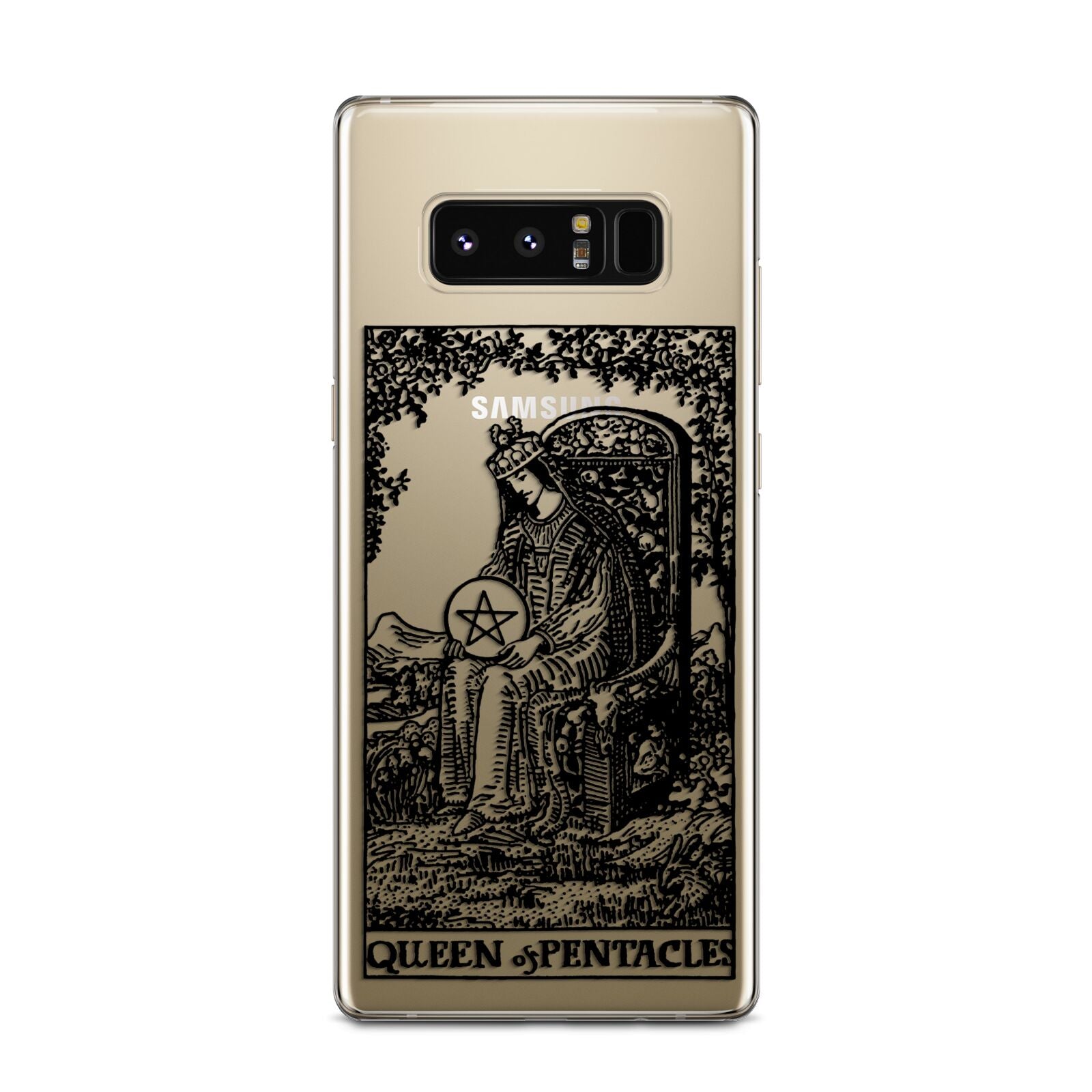 Queen of Pentacles Monochrome Samsung Galaxy Note 8 Case