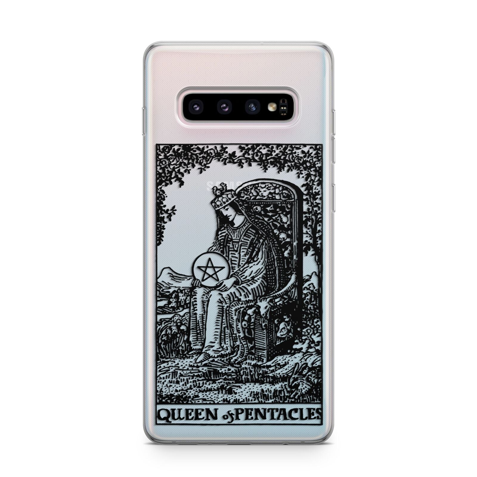 Queen of Pentacles Monochrome Samsung Galaxy S10 Plus Case