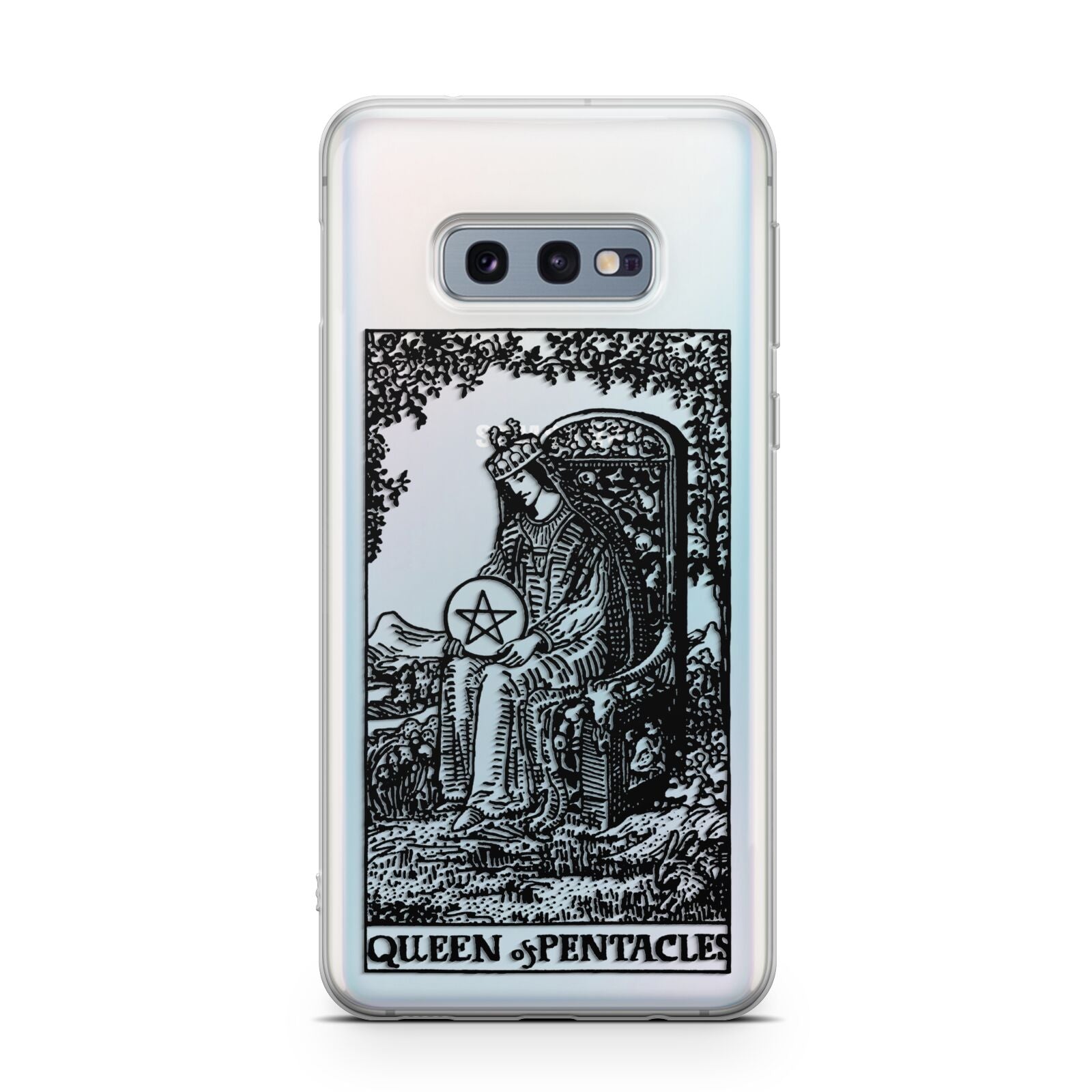 Queen of Pentacles Monochrome Samsung Galaxy S10E Case