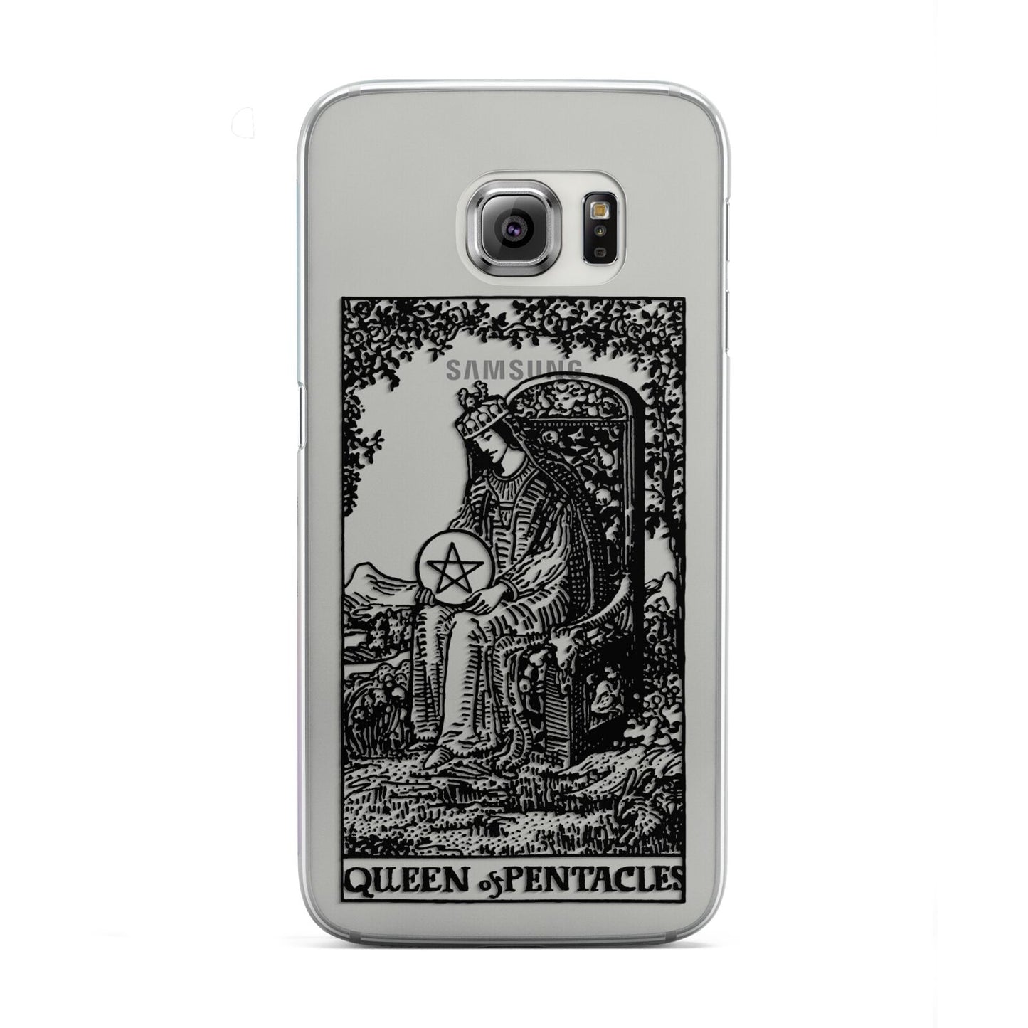 Queen of Pentacles Monochrome Samsung Galaxy S6 Edge Case