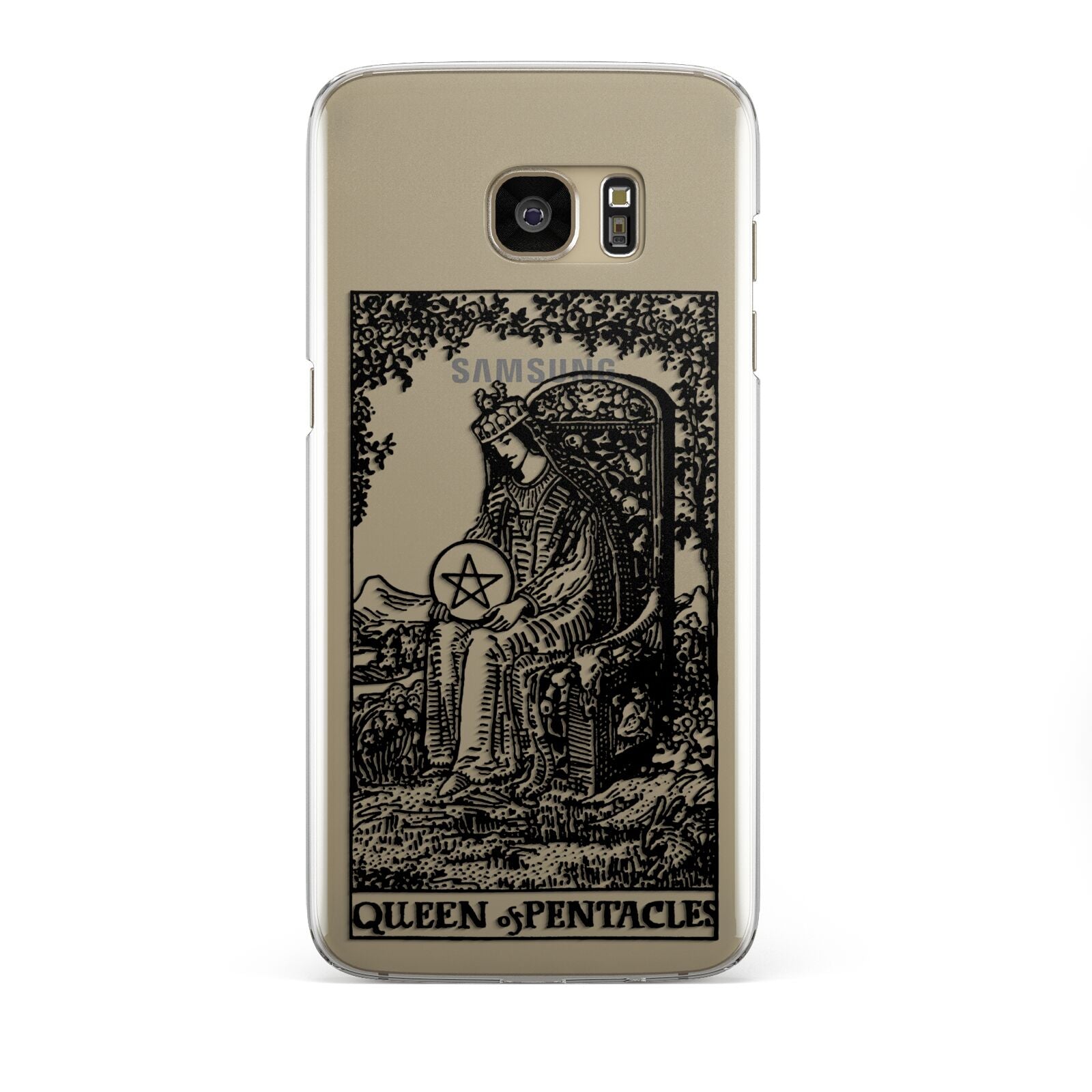 Queen of Pentacles Monochrome Samsung Galaxy S7 Edge Case