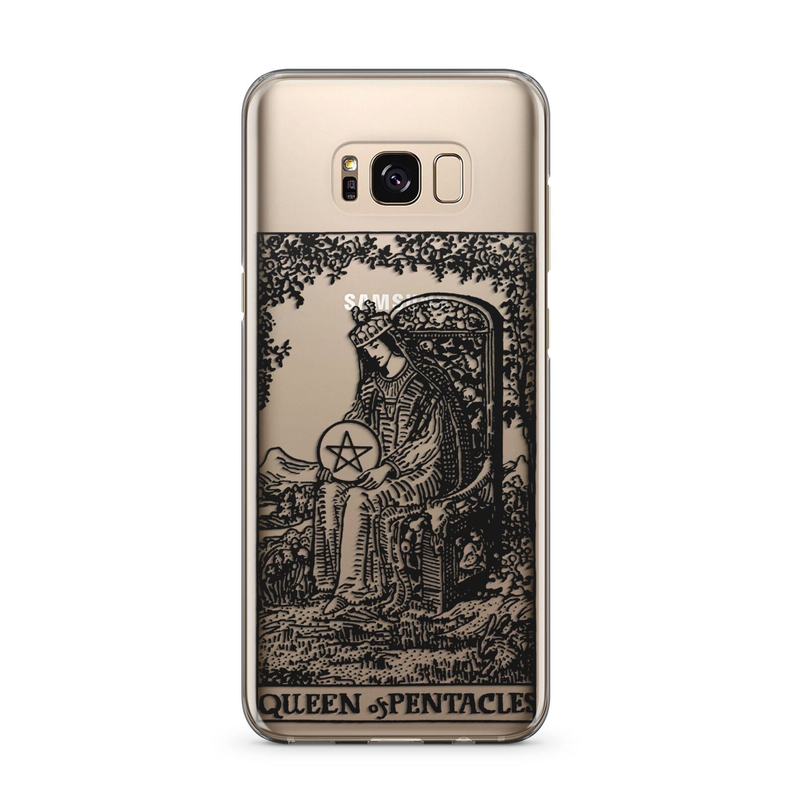 Queen of Pentacles Monochrome Samsung Galaxy S8 Plus Case