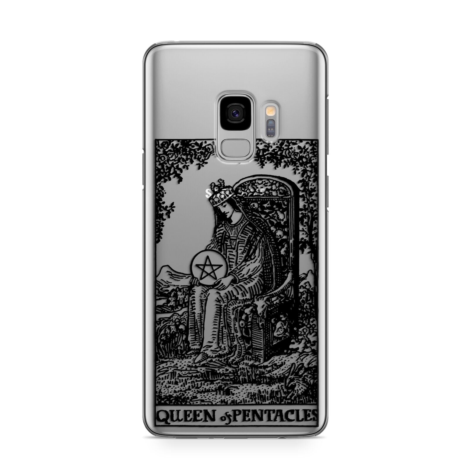 Queen of Pentacles Monochrome Samsung Galaxy S9 Case