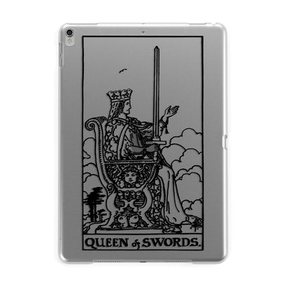 Queen of Swords Monochrome Apple iPad Silver Case