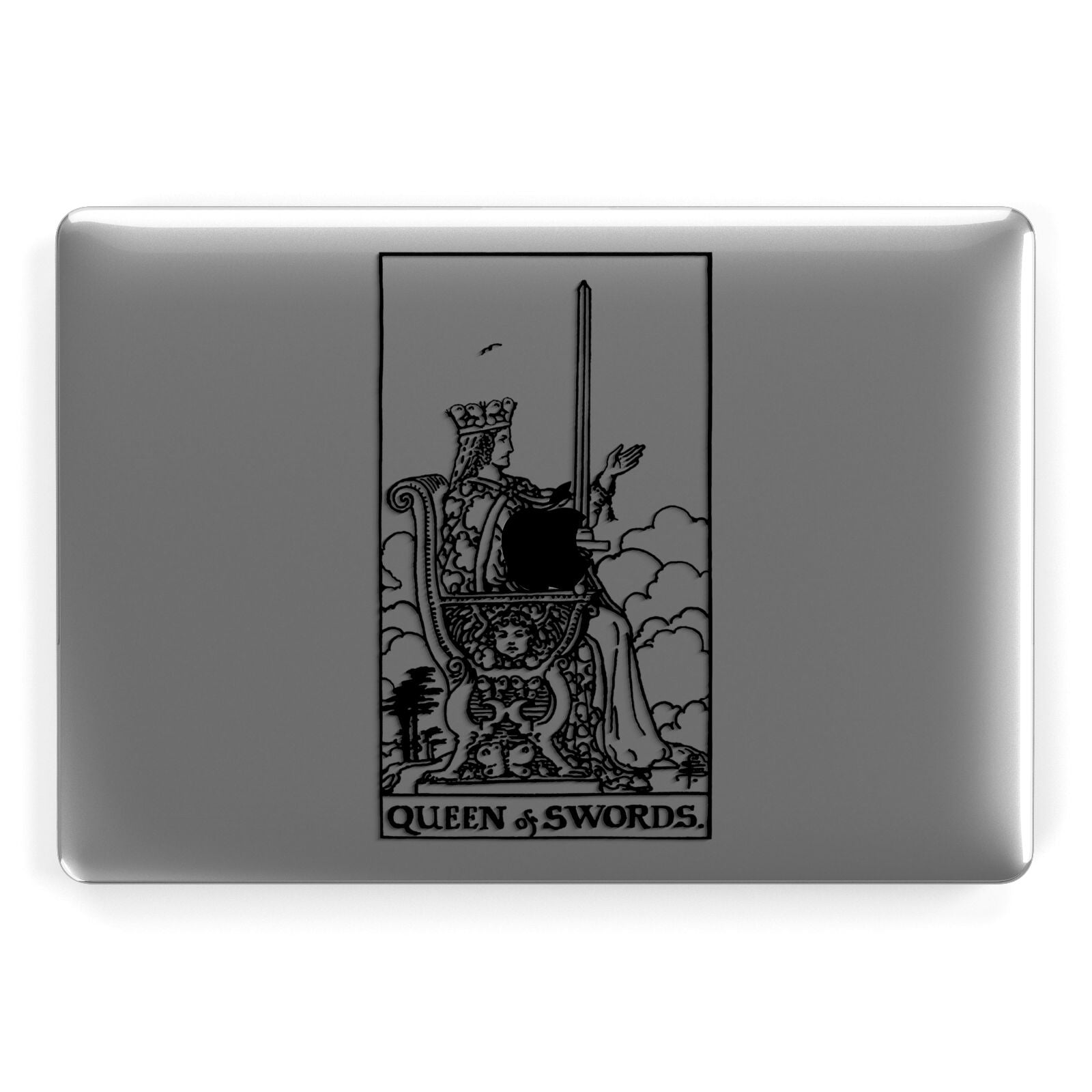 Queen of Swords Monochrome Apple MacBook Case