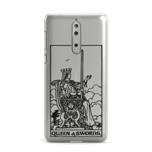 Queen of Swords Monochrome Nokia Case