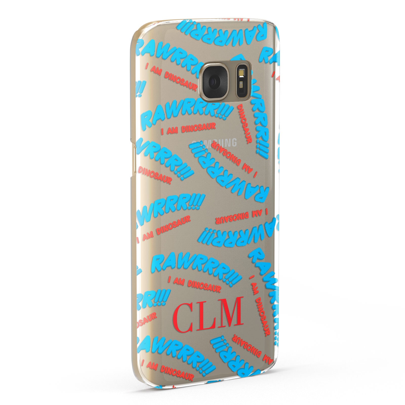 Personalised Rawr Dino Initials Samsung Galaxy Case Fourty Five Degrees