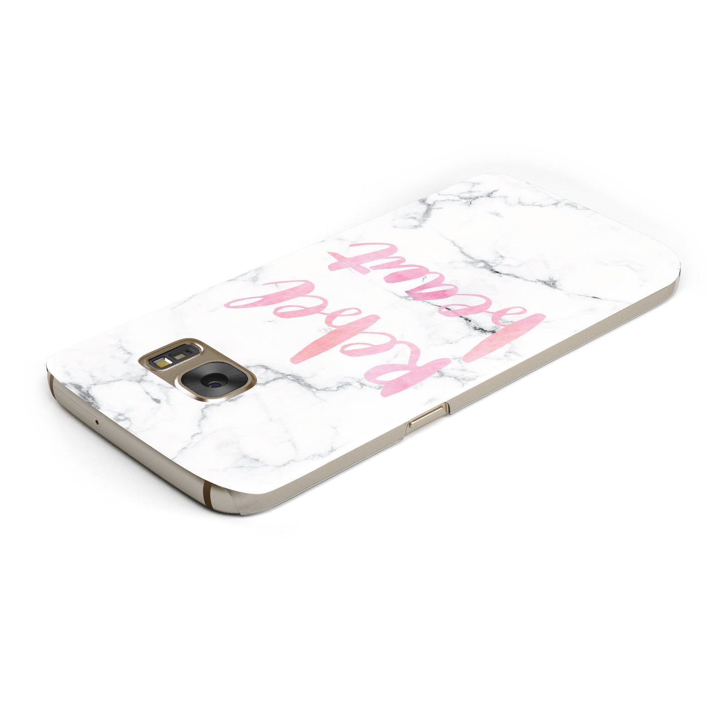 Rebel Heart Grey Marble Effect Samsung Galaxy Case Top Cutout